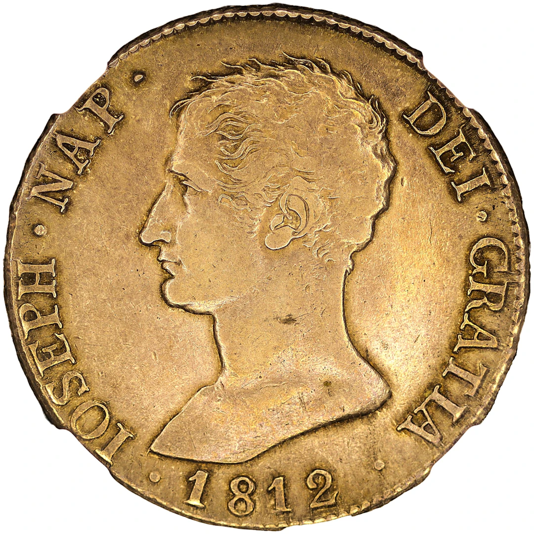 (◊) SPAIN. 20 Reales, 1812-M. Madrid Mint. Joseph Napoleon. NGC AU-53.