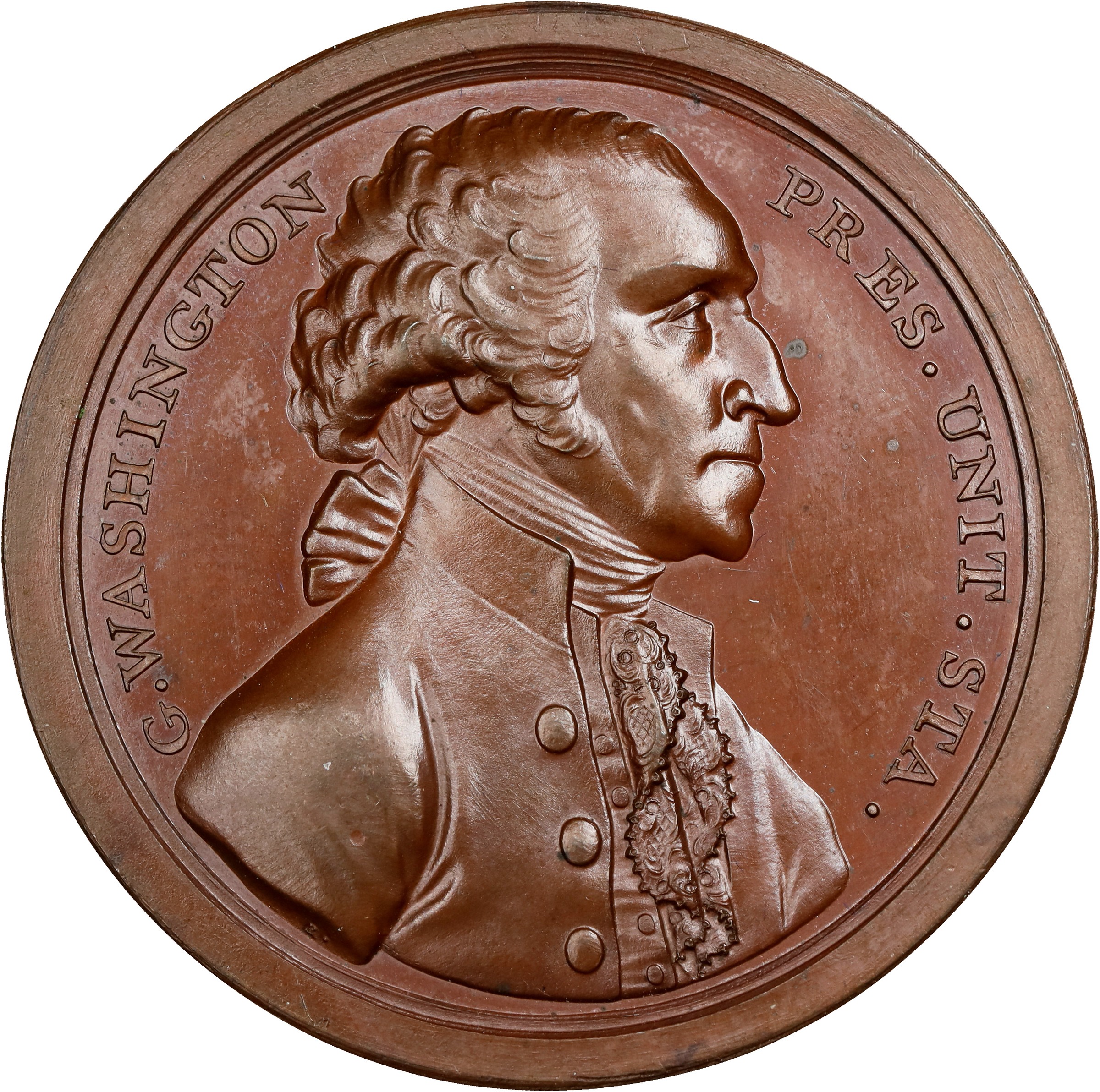 "1797" (ca. 1807) George Washington Sansom Medal. Presidency Relinquished.