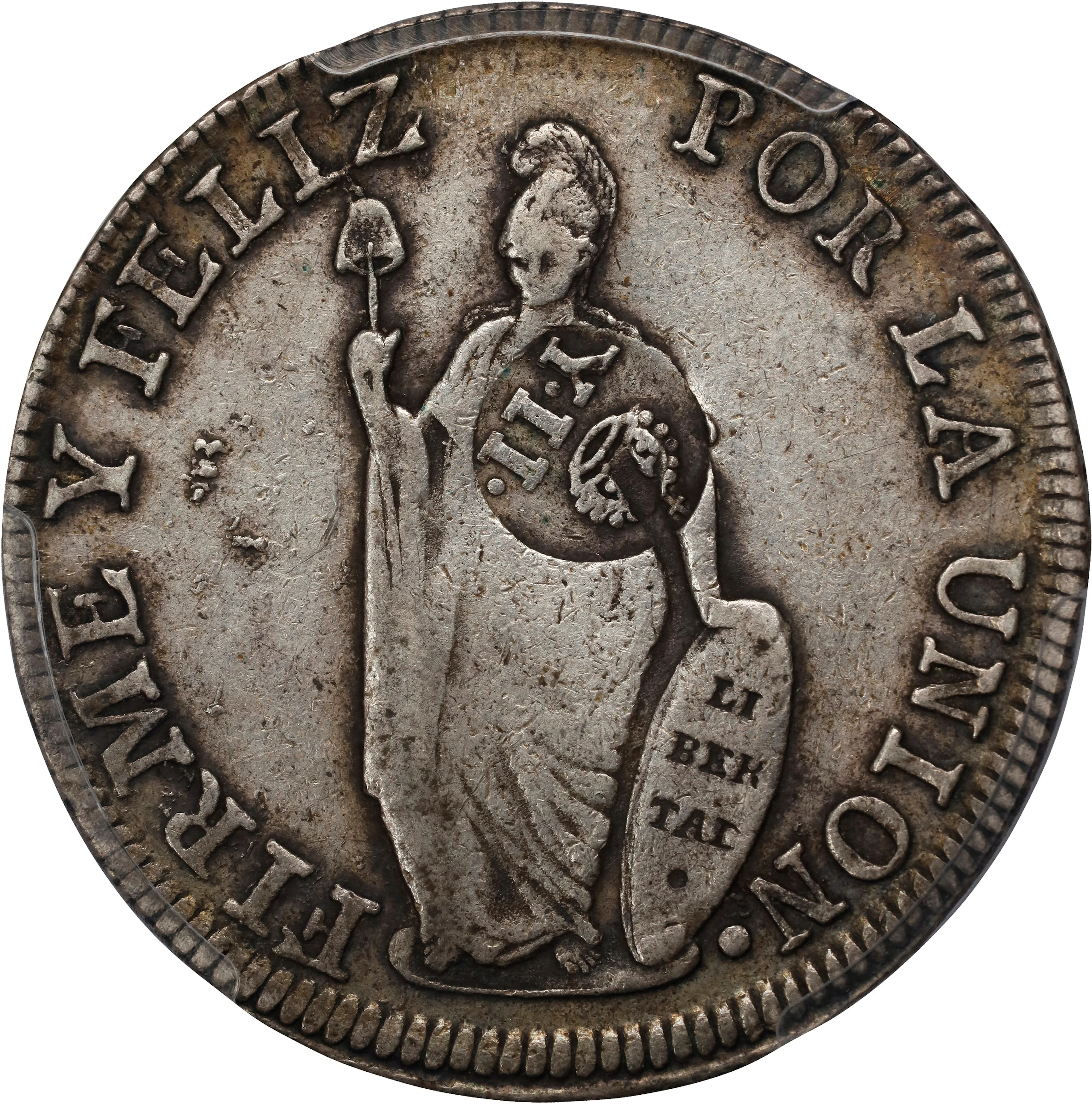 PHILIPPINES. Philippines - Peru. 8 Reales, ND (1834-37). Manila Mint.