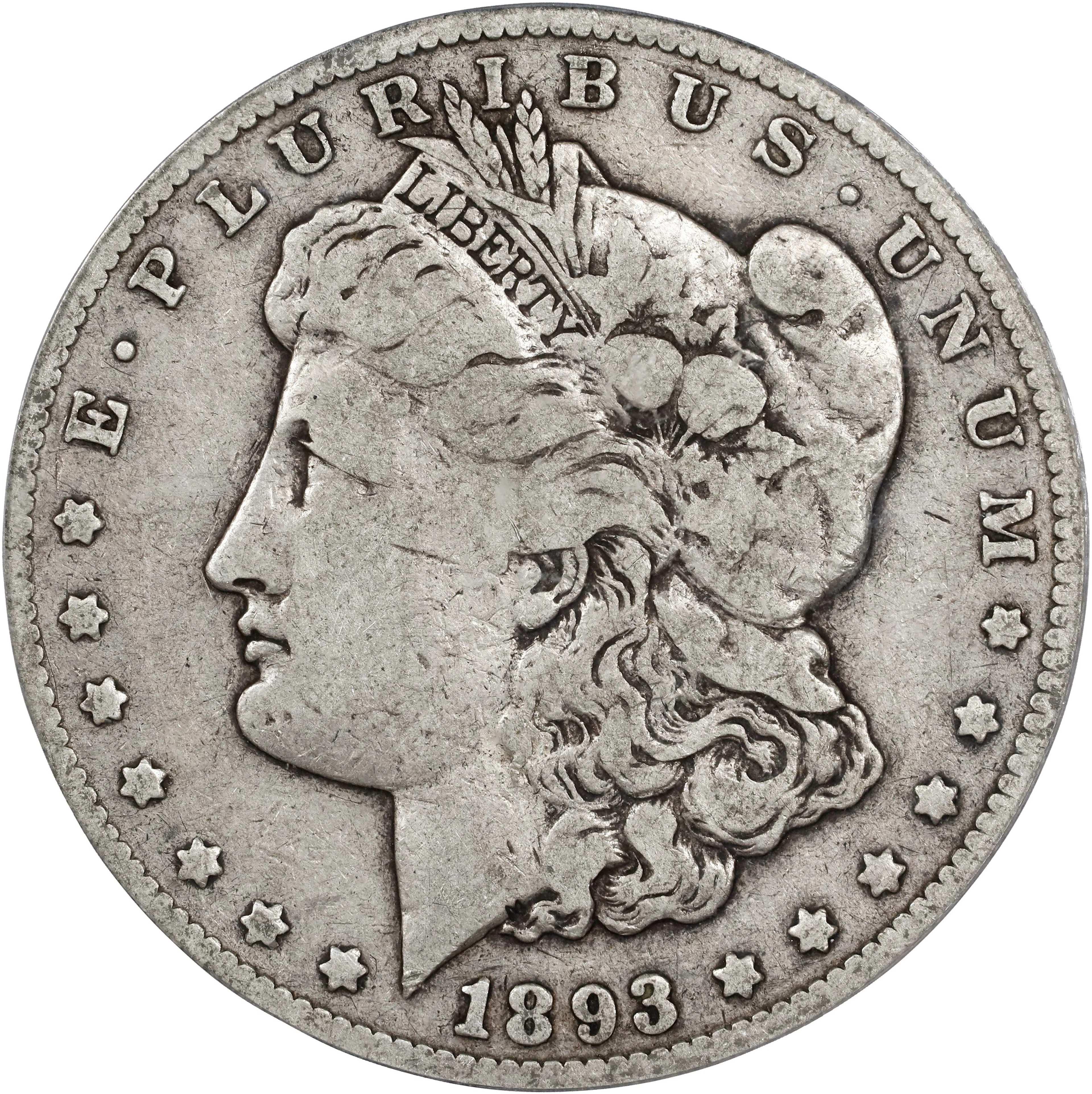 1893-CC Morgan Silver Dollar. Fine-15 (PCGS). CAC.