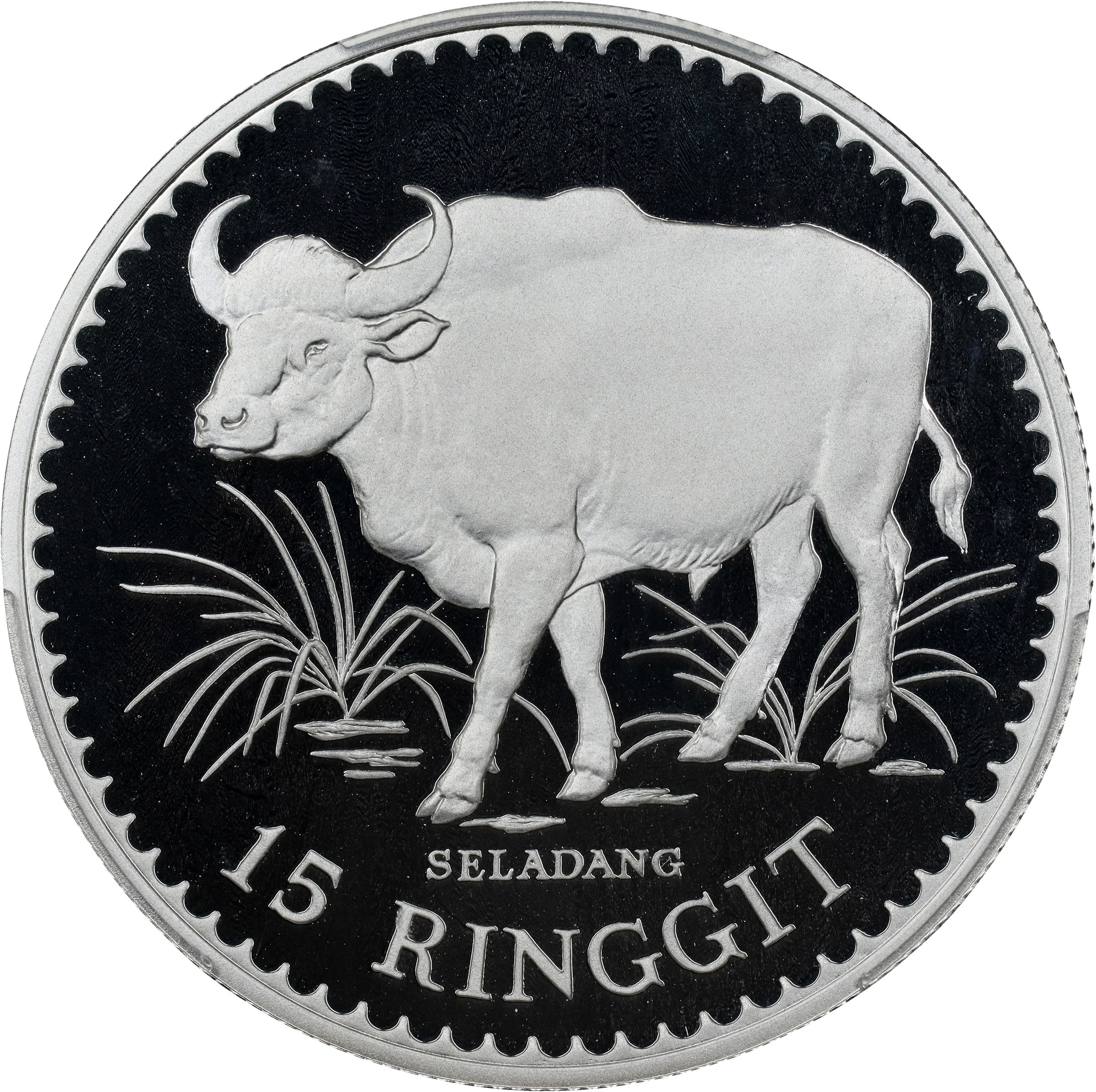 MALAYSIA. 15 Ringgit, 1976. Conservation Series. Llantrisant Mint.
