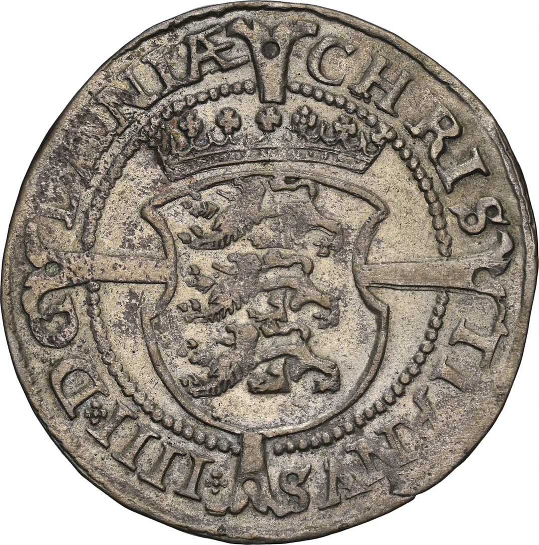 DENMARK. 8 Skilling, 1596. Copenhagen MInt. Christian IV. NGC AU-55.