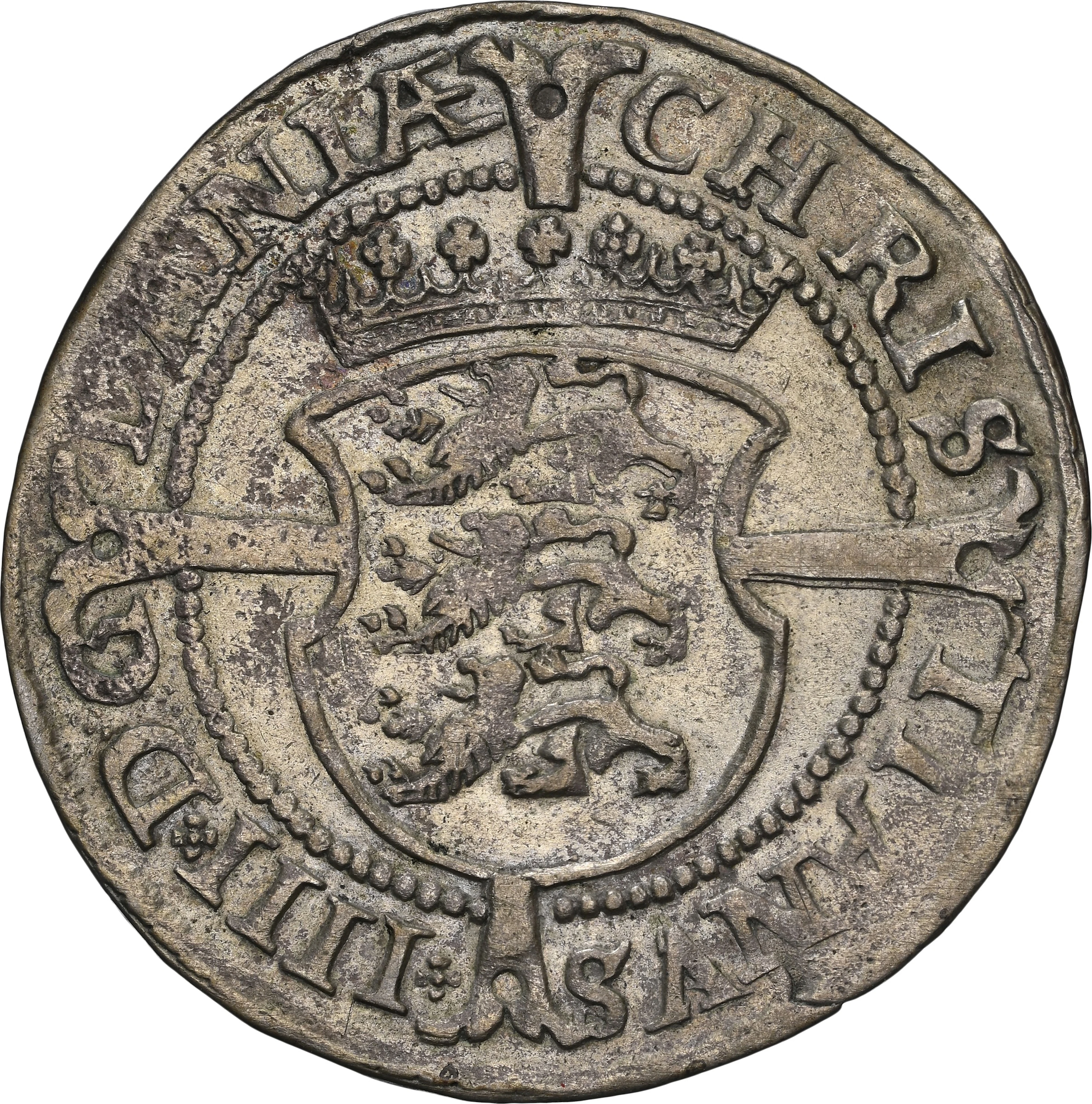 DENMARK. 8 Skilling, 1596. Copenhagen MInt. Christian IV. NGC AU-55.