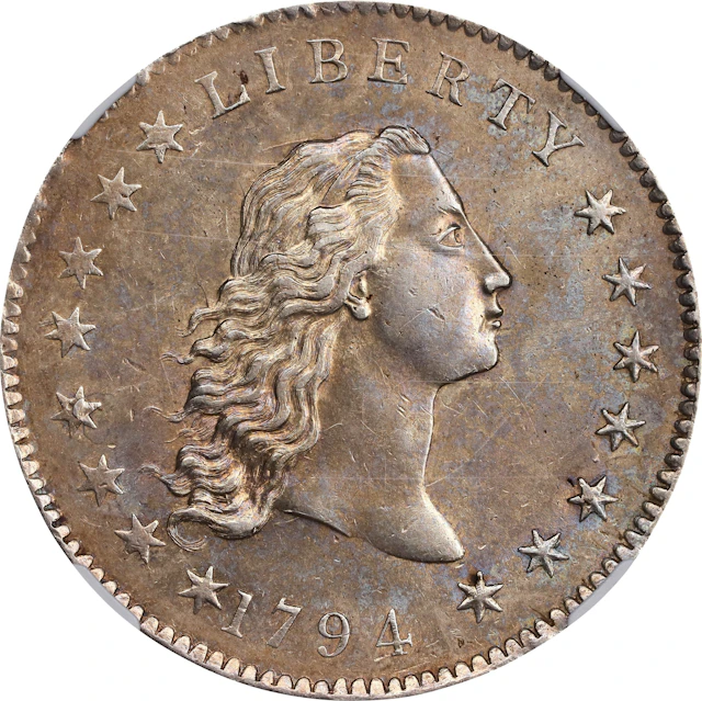1794 Flowing Hair Silver Dollar. BB-1, B-1. Rarity-4. MS-62+ (NGC).