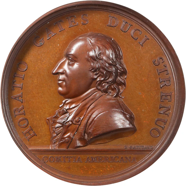 "1777" (ca. 1885) General Horatio Gates at Saratoga Medal. Original