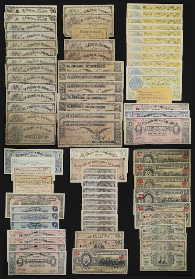 MEXICO--REVOLUTIONARY. Lot of (80). Mixed Banks. 25, 50 Centavos
