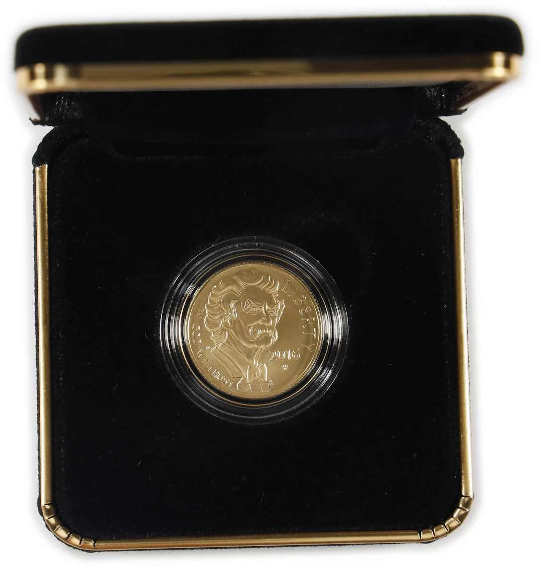 (0.242 oz, 7.527 g AGW). 2016-W Mark Twain U.S. Commemorative Gold