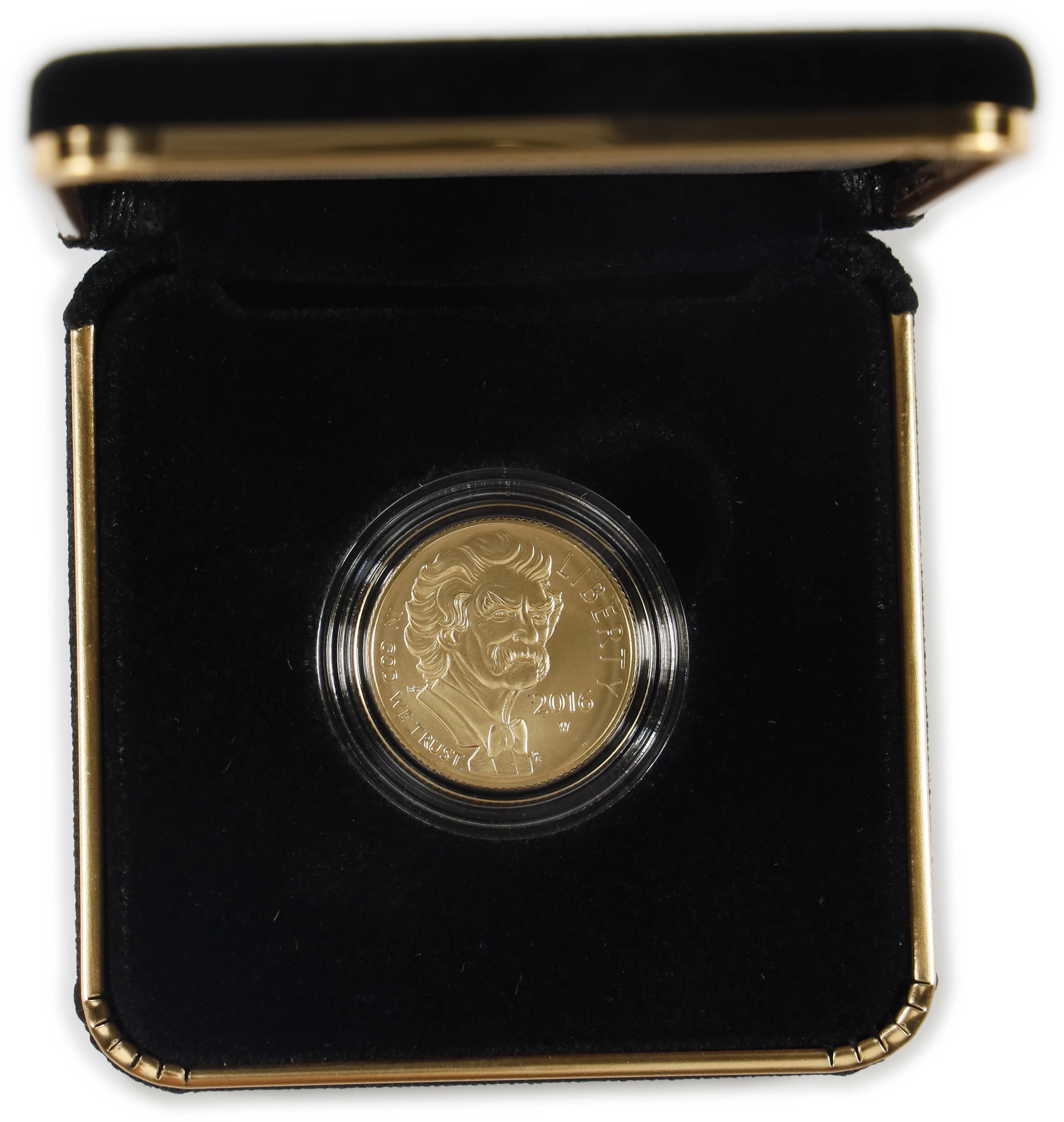 (0.242 oz, 7.527 g AGW). 2016-W Mark Twain U.S. Commemorative Gold