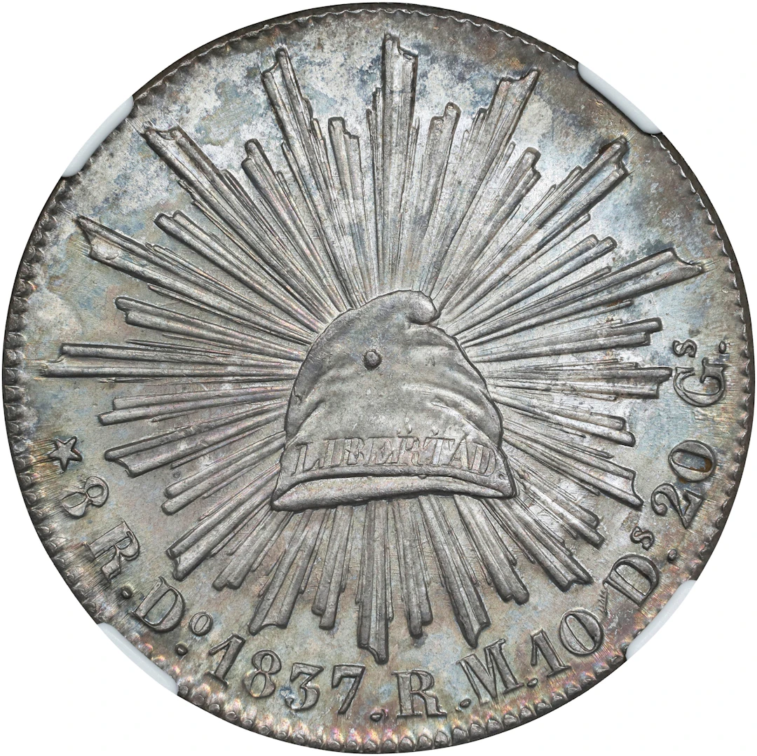 MEXICO. 8 Reales, 1837-Do RM. Durango Mint. NGC MS-62.