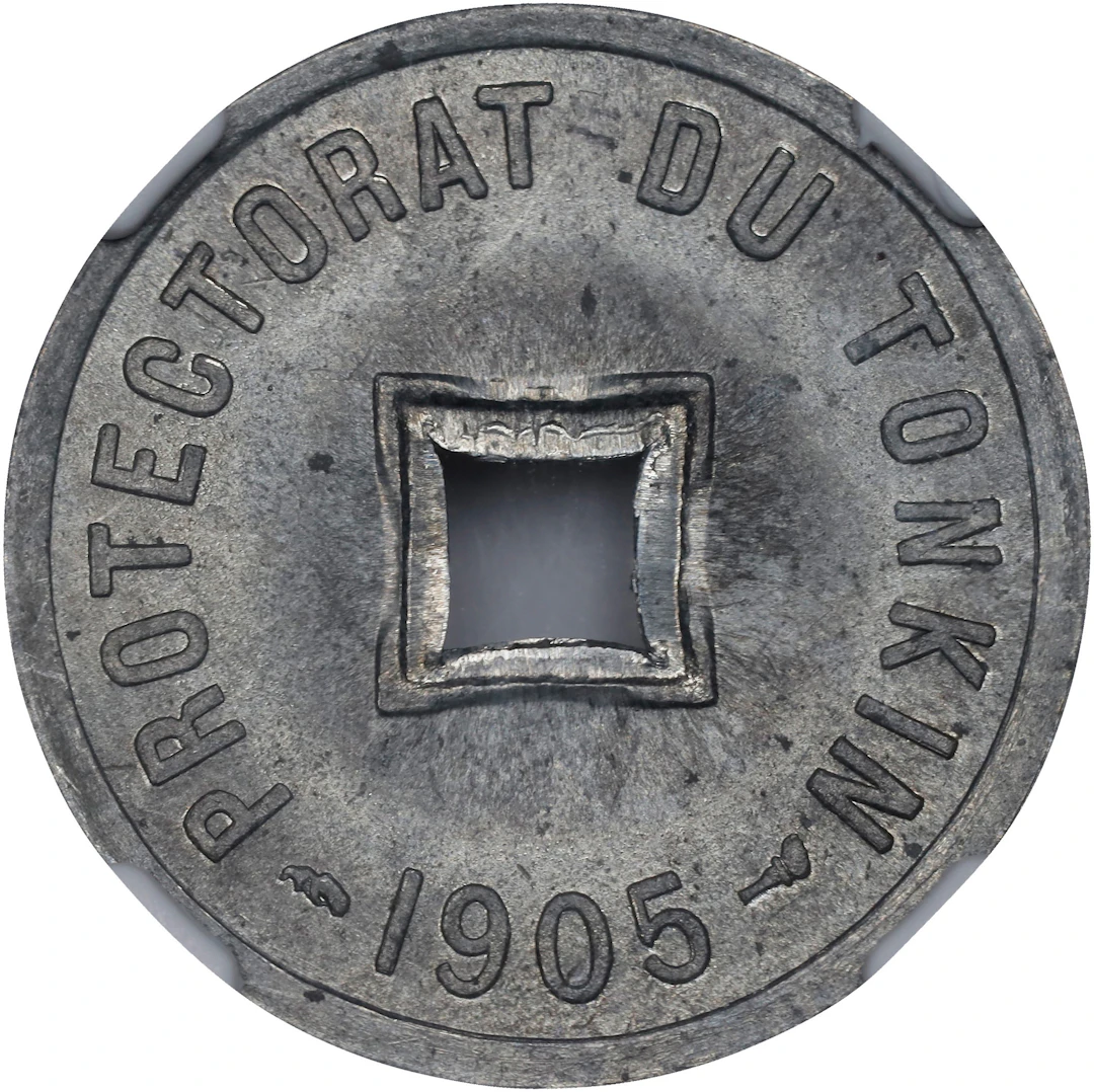 FRENCH INDO-CHINA. Tonkin. 1/600 Piastre, 1905. Paris Mint. NGC MS-65.