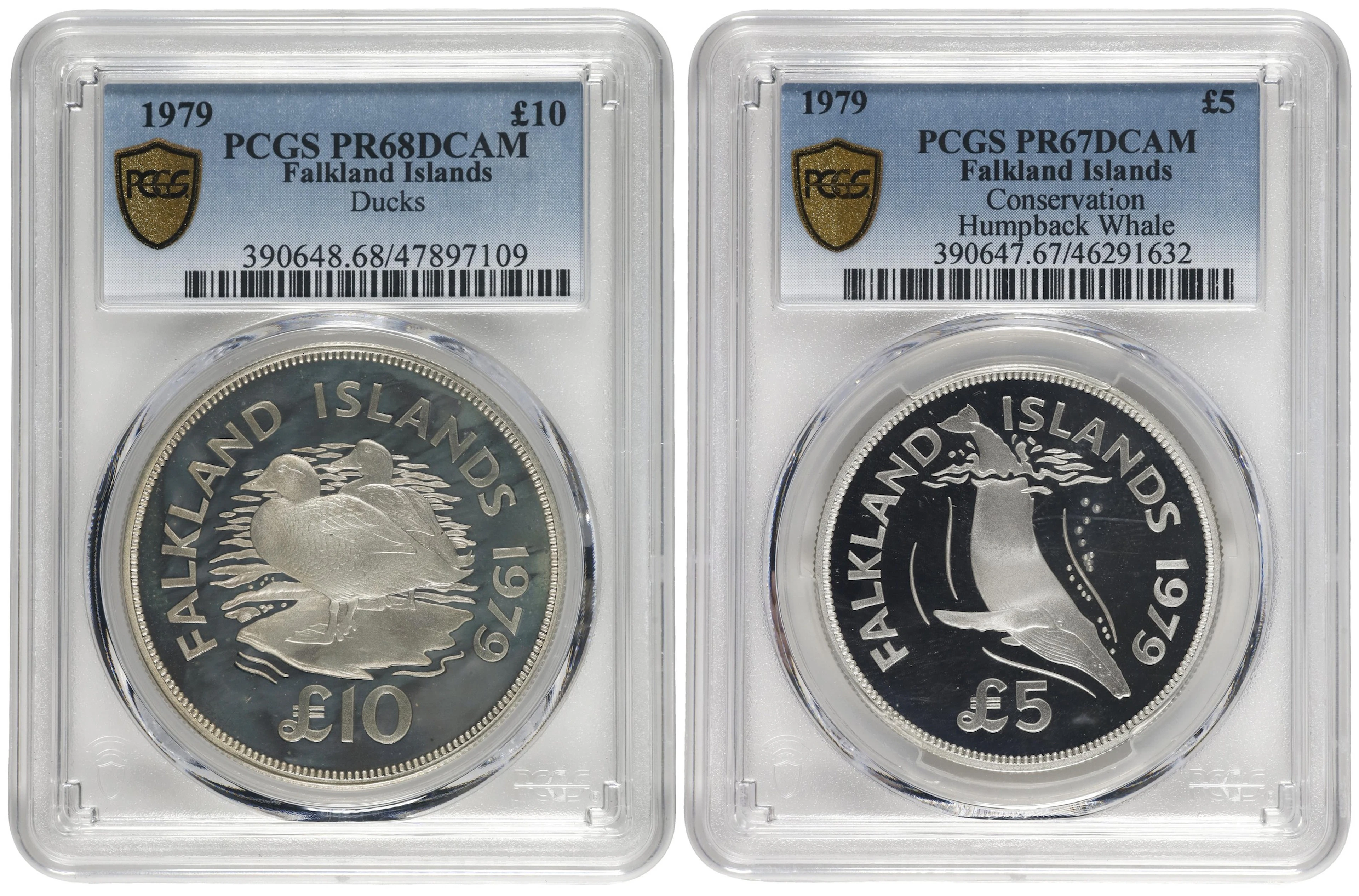 FALKLAND ISLANDS. Duo of Wildlife Conservation Issues (2 Pieces)