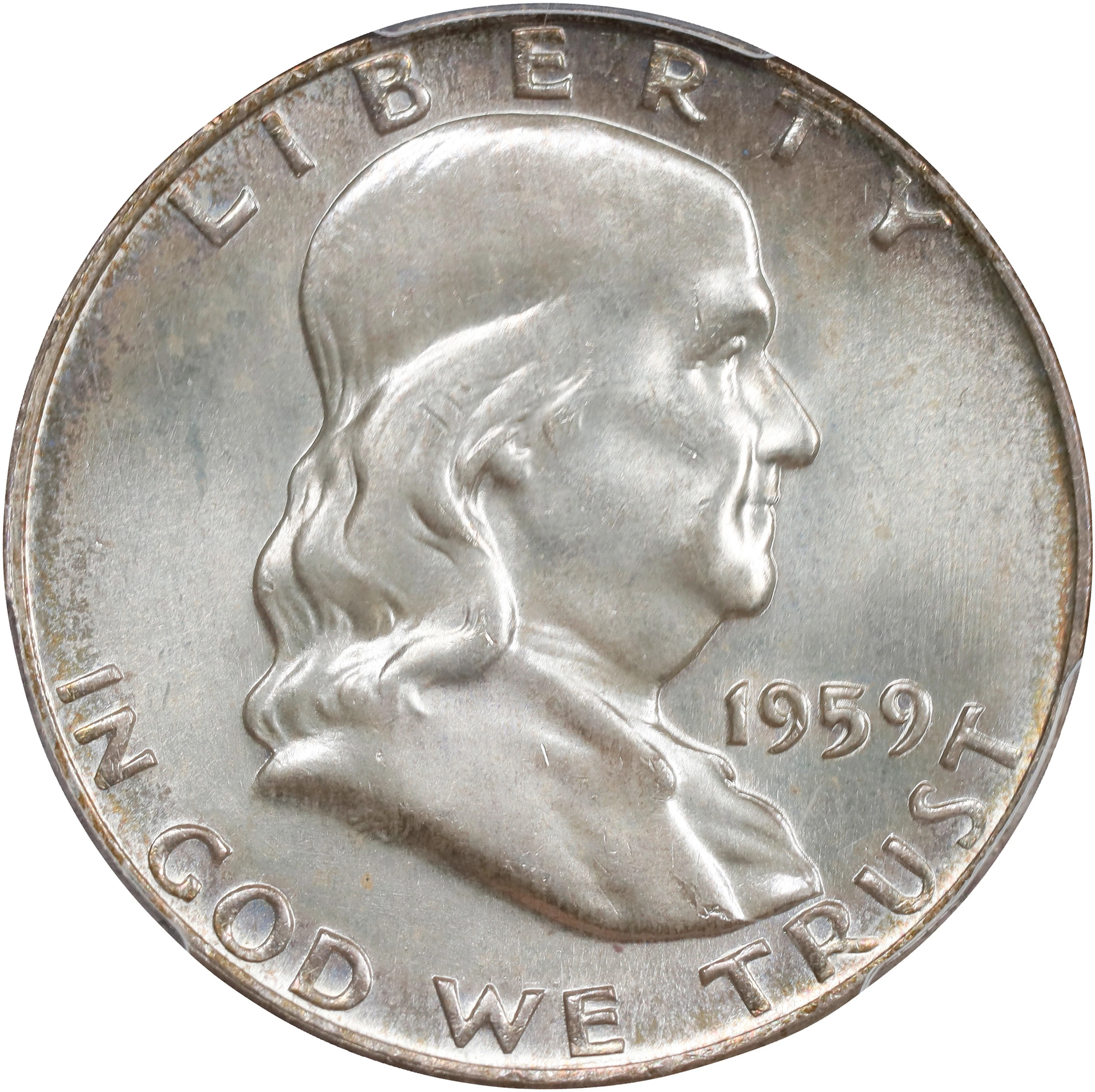 1959-D Franklin Half Dollar. MS-66 FBL (PCGS).