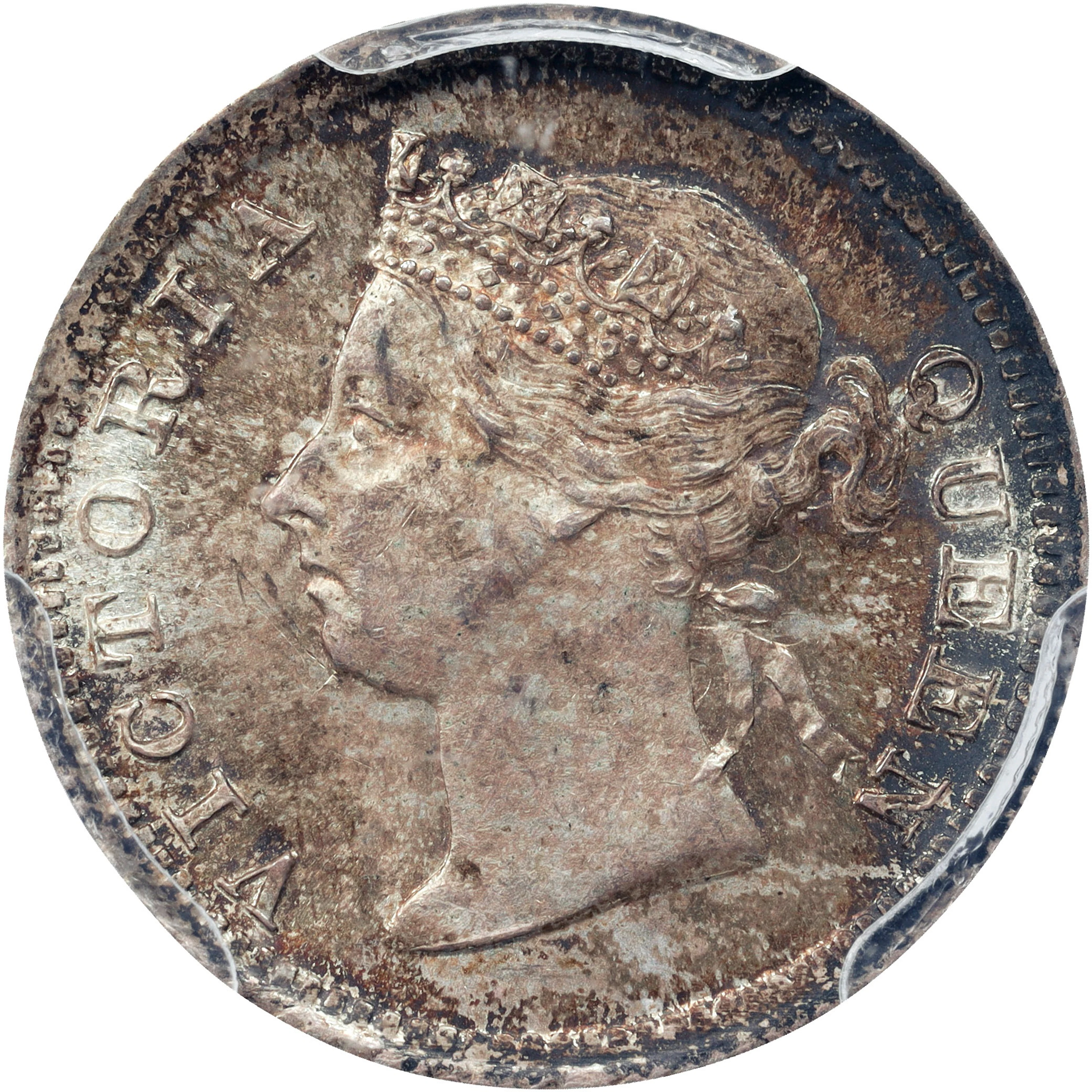 (t) HONG KONG (SAR). 5 Cents, 1890. London Mint. Victoria. PCGS MS-64.