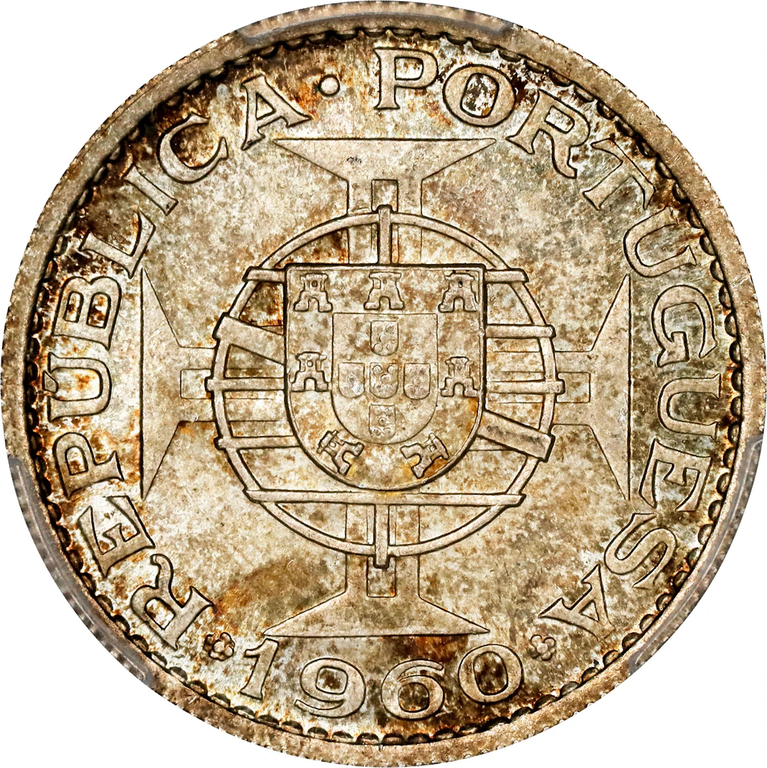 MOZAMBIQUE. 10 Escudos, 1960. Lisbon Mint. PCGS MS-66.