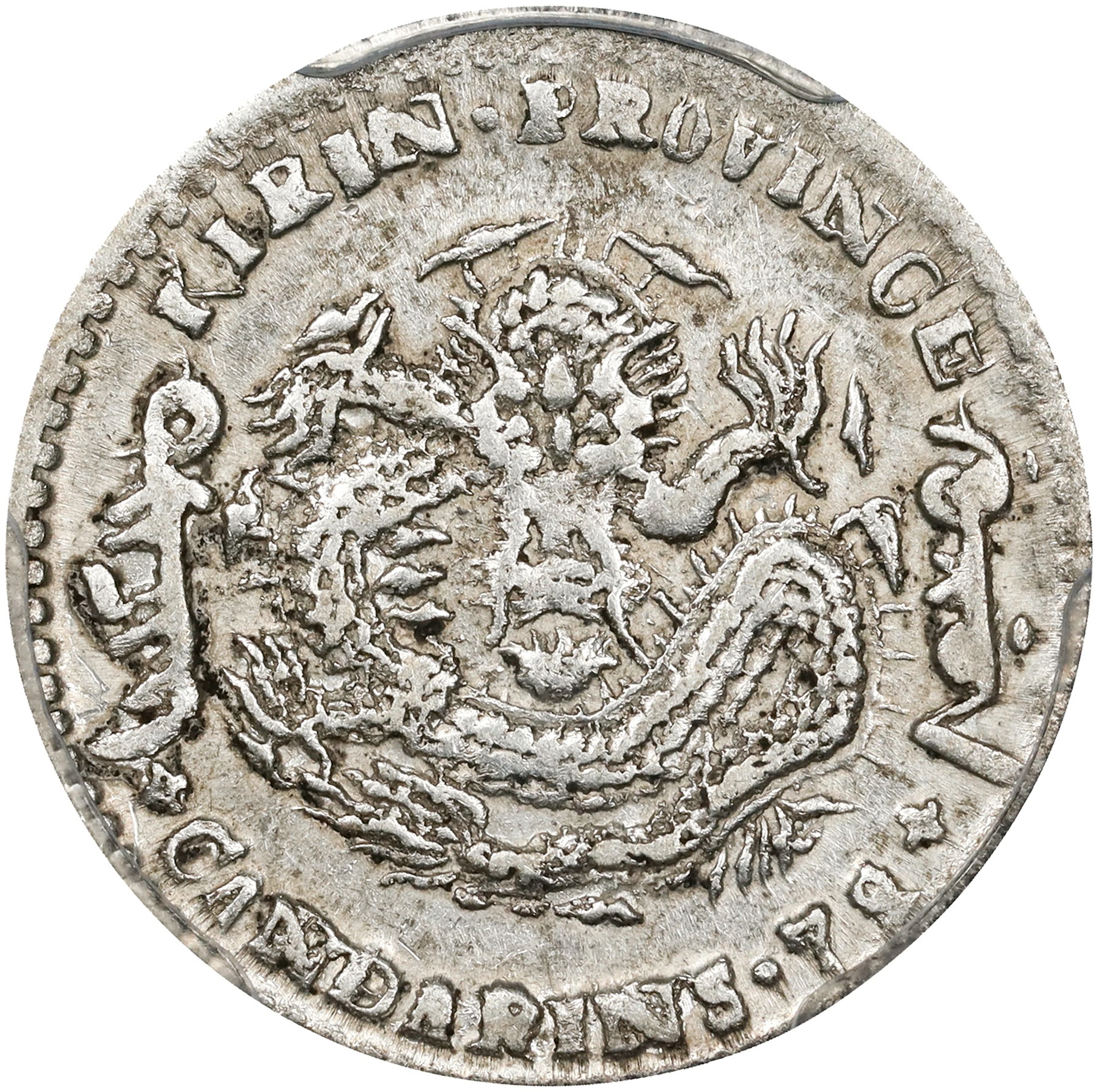 (t) CHINA. Kirin. 7.2 Candareens (10 Cents), CD (1900). Kirin Mint.