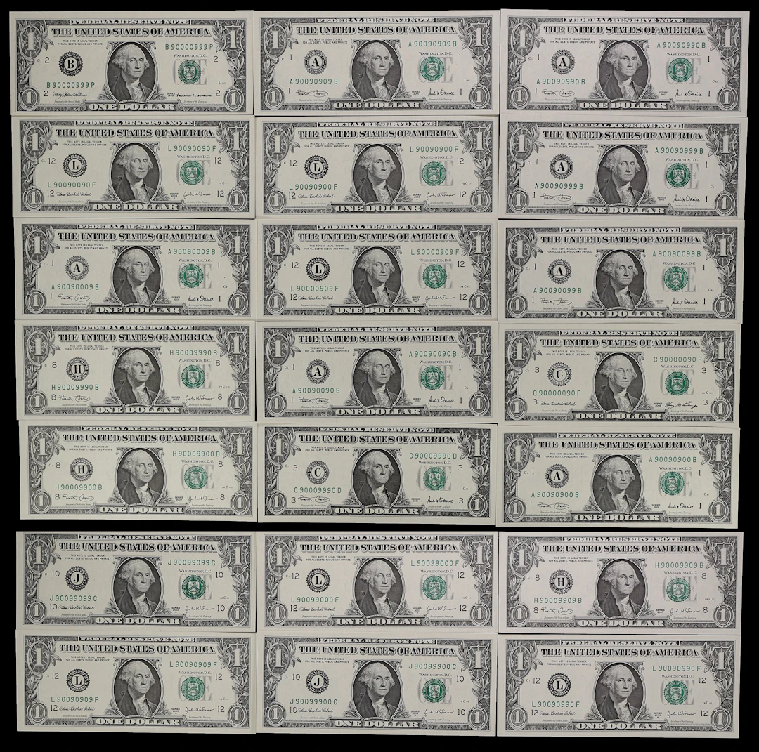 Lot of (21) Fr. 1924-B, 1926-A, 1926-C, 1929-H, 1931-J, 1931-L & 1933-C.
