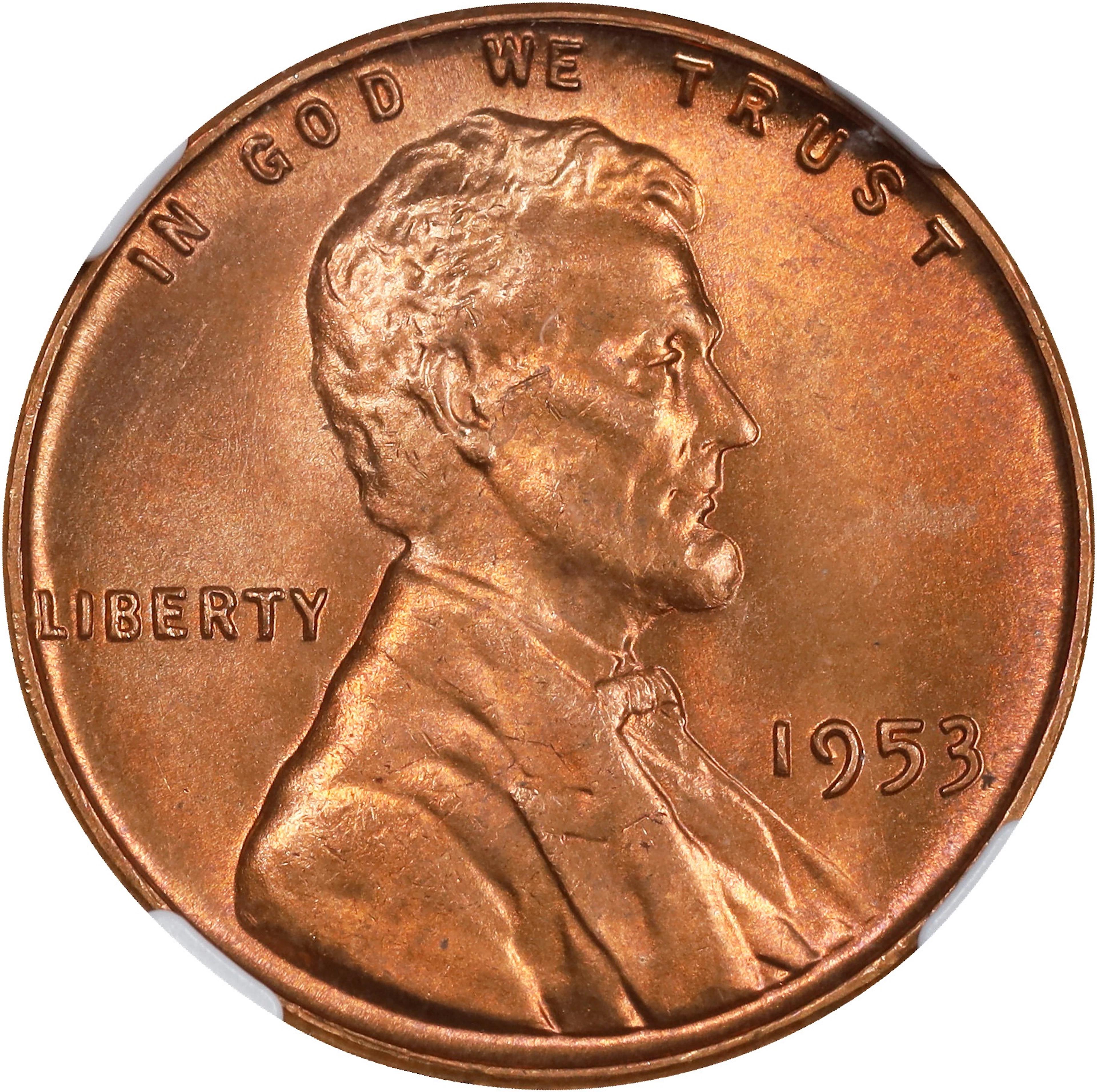 1953 Lincoln Cent. MS-67 RD (NGC).