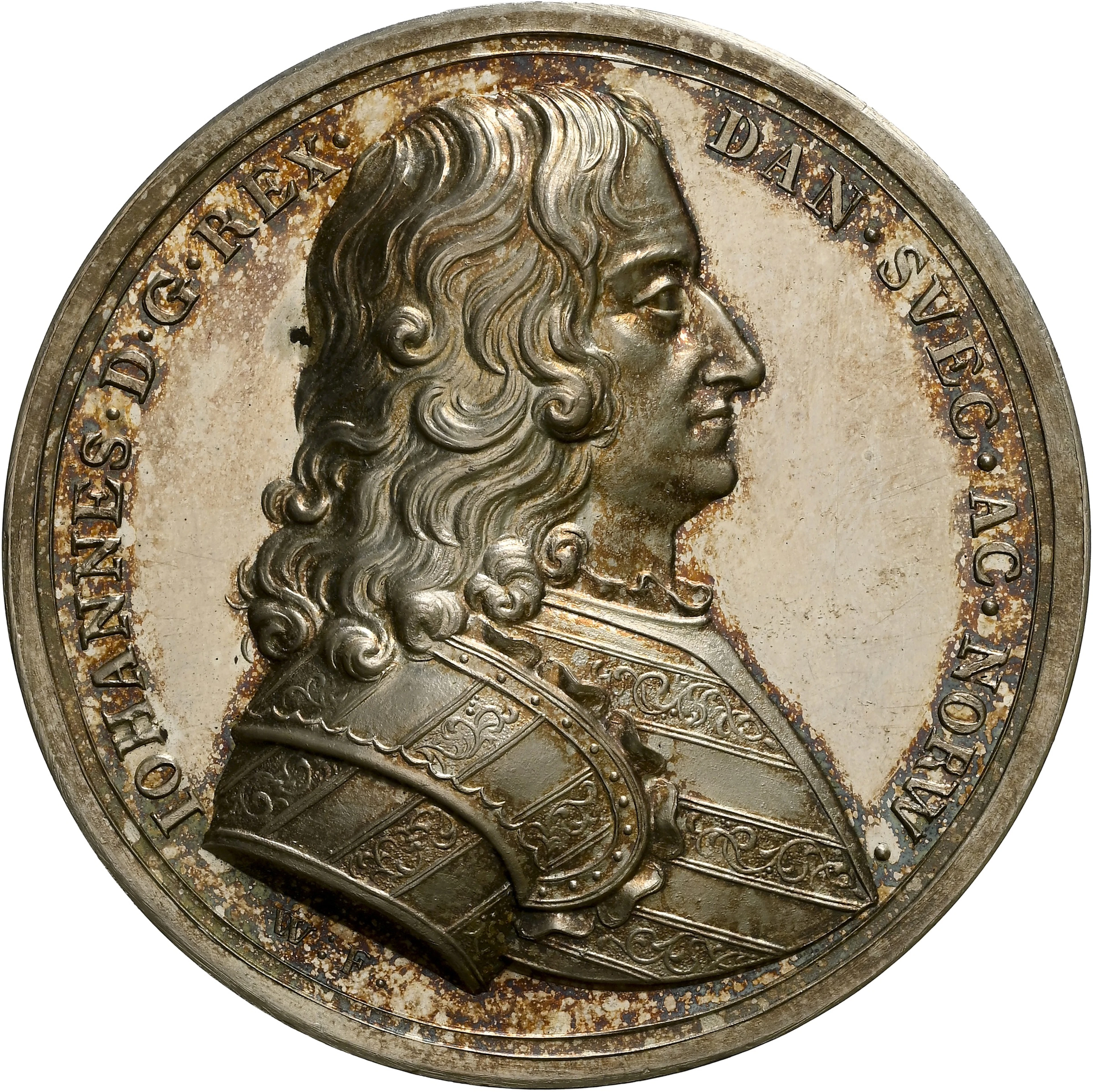 DENMARK. Royal Lineage Restrike Silver Medal, ND (1513). Hans. NGC MS-64.