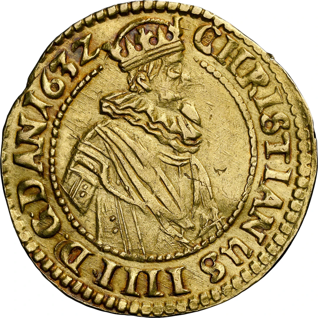 DENMARK. Gold Gulden (Rhinsk Gylden), 1632. Copenhagen Mint. Christian