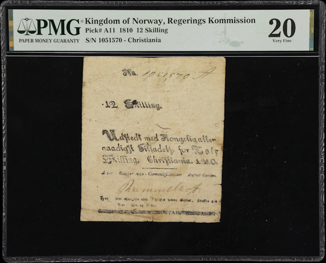 (◊) NORWAY. Regjerings Commission. 12 Skilling, 1810. P-A11. Sieg