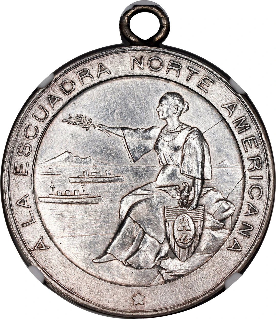 PHILIPPINES. Manila. Fine Arts Exhibition Silver Medal, 1908. NGC