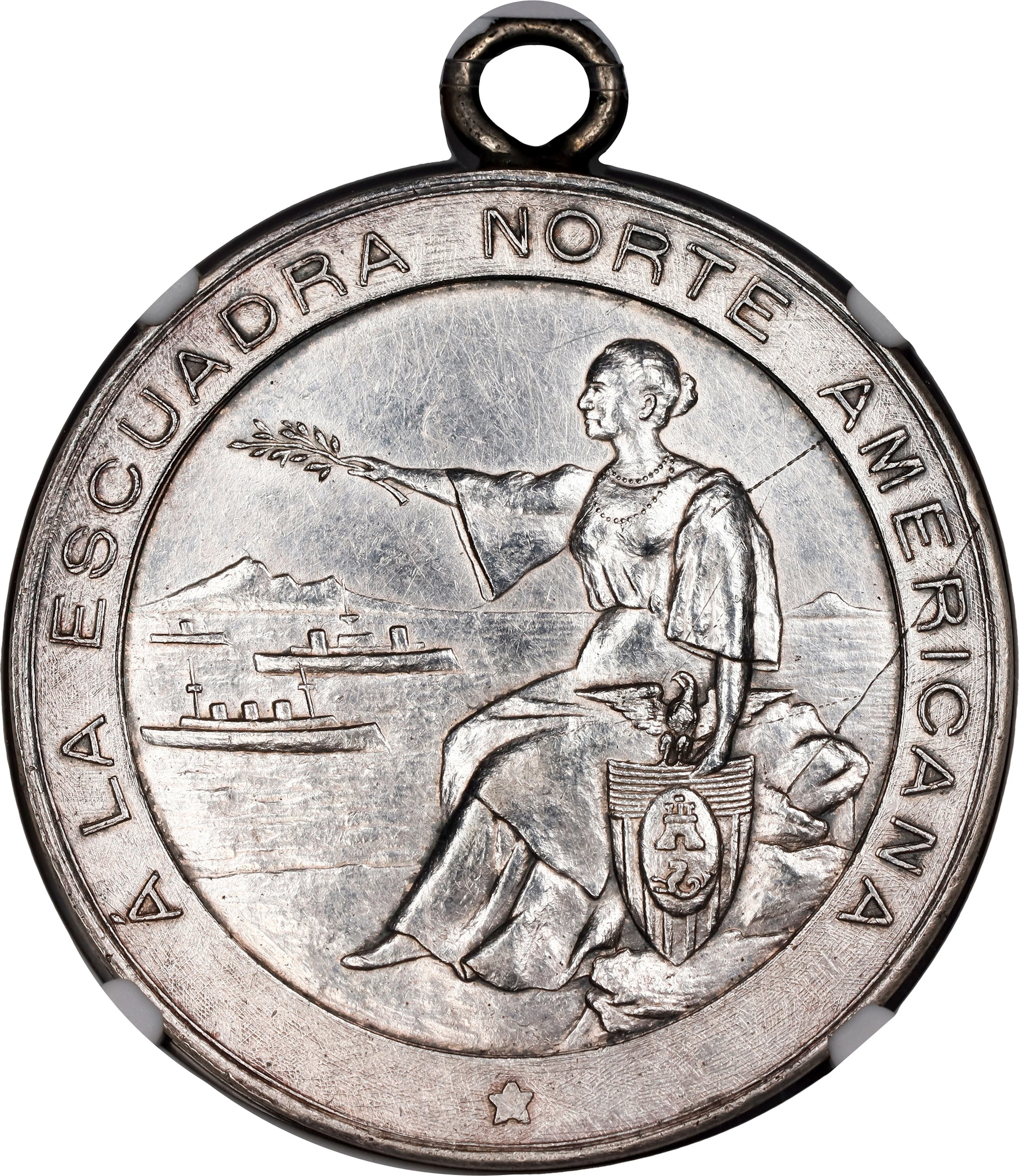 PHILIPPINES. Manila. Fine Arts Exhibition Silver Medal, 1908. NGC