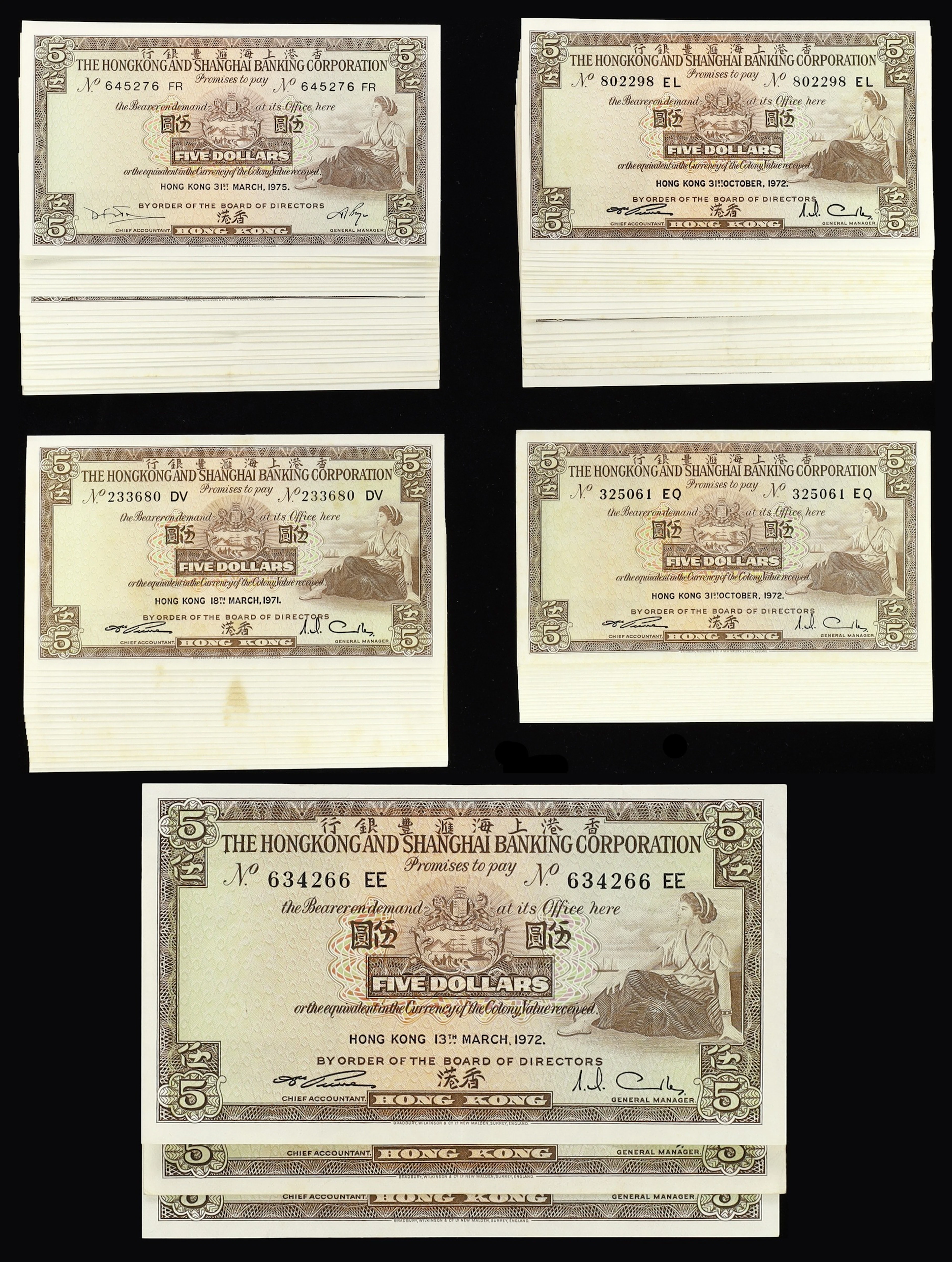 HONG KONG (SAR). Lot of (88). Hong Kong & Shanghai Banking Corporation.