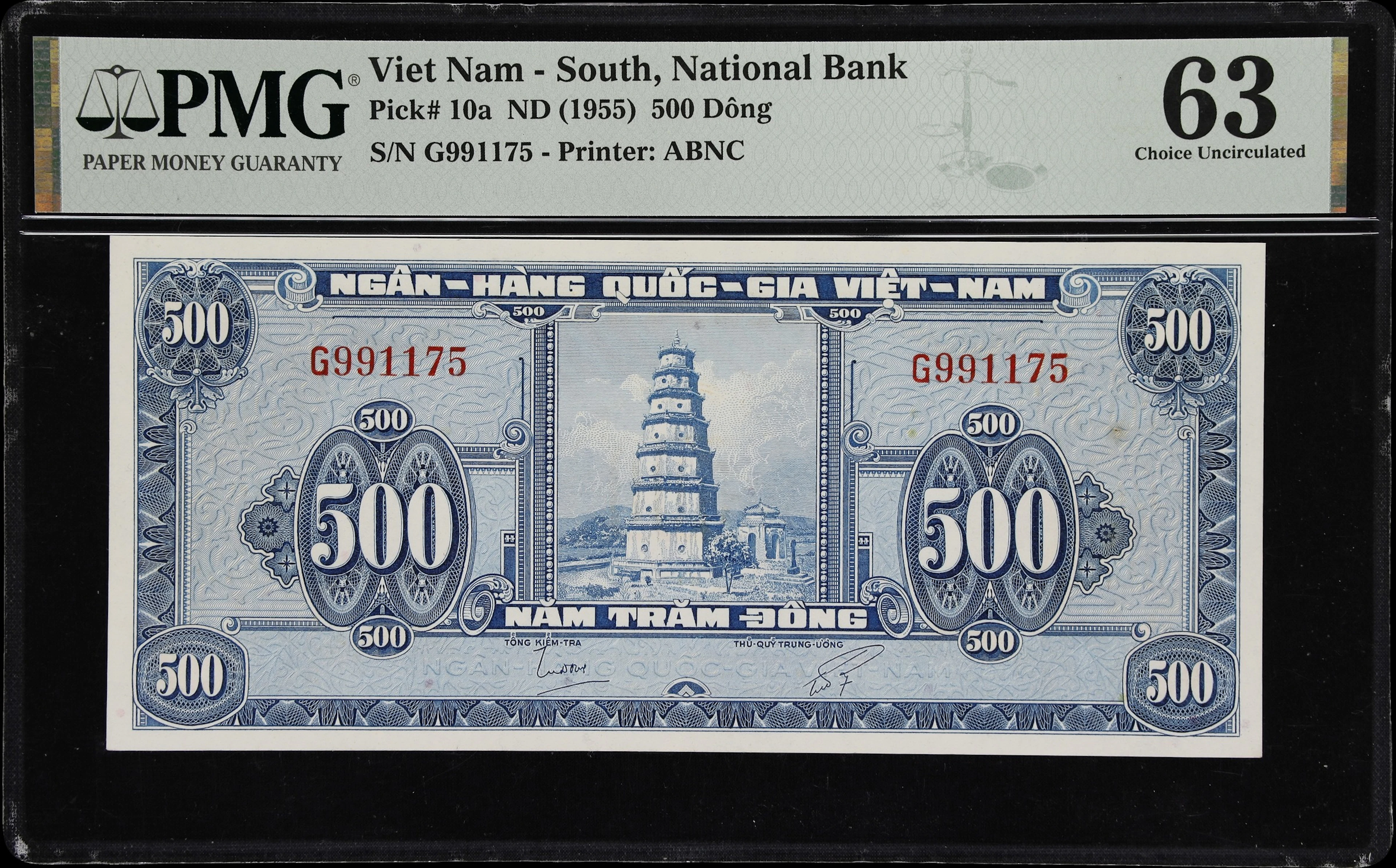 VIETNAM, SOUTH. National Bank of Vietnam. 500 Dong, ND (1955). P-10a.