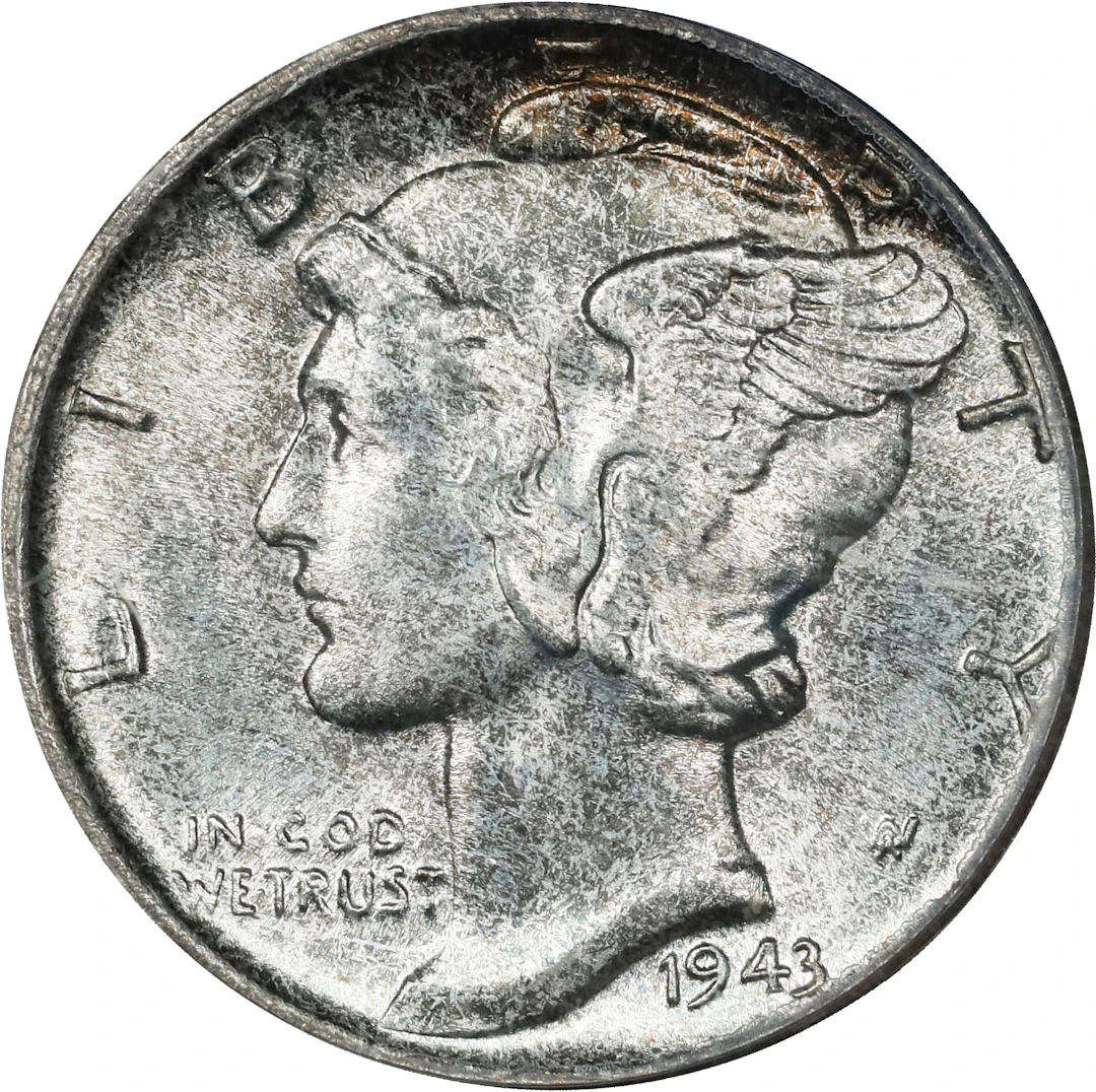 1943-S Mercury Dime. MS-67 FB (PCGS). CAC.
