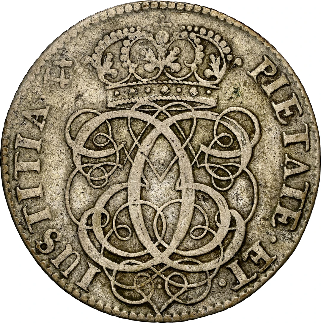 NORWAY. 2 Mark, 1688. Kongsberg Mint. Christian V. NGC EF-40.