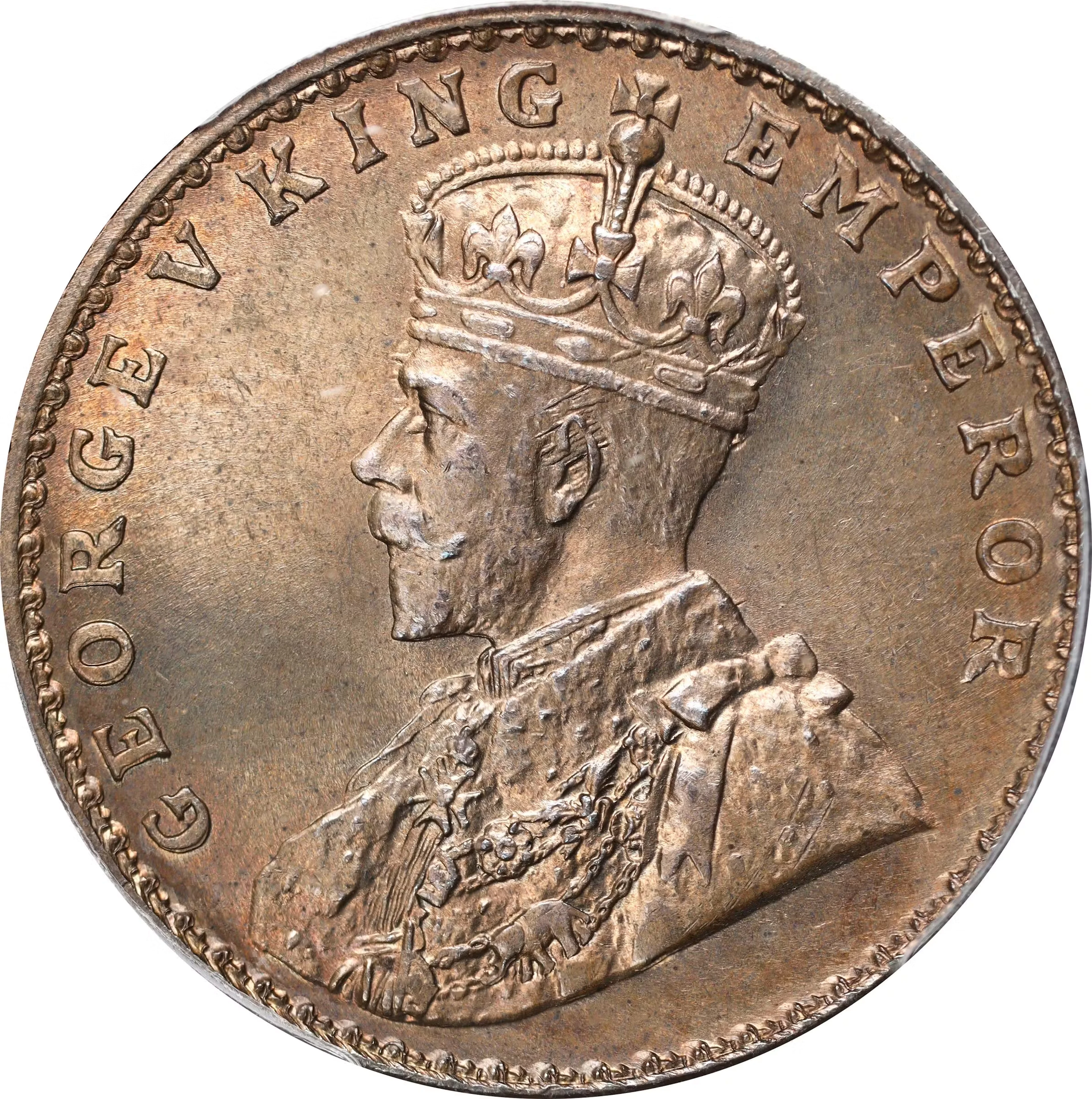 INDIA. Rupee, 1913-(B). Bombay Mint. George V. PCGS MS-65.