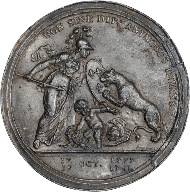 "1781" (ca. March 1783) Libertas Americana Medal. Reverse Cliché.