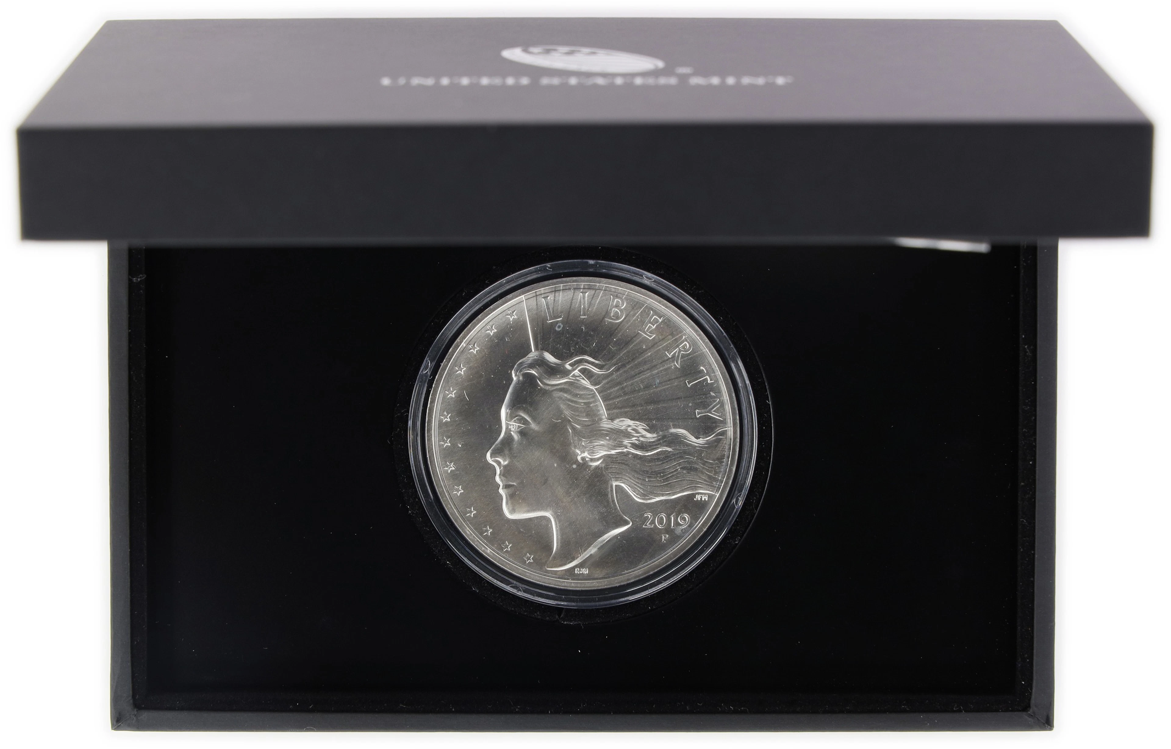 (2.5 oz, 77.76 g ASW). 2019-P American Liberty High Relief Silver Medal.
