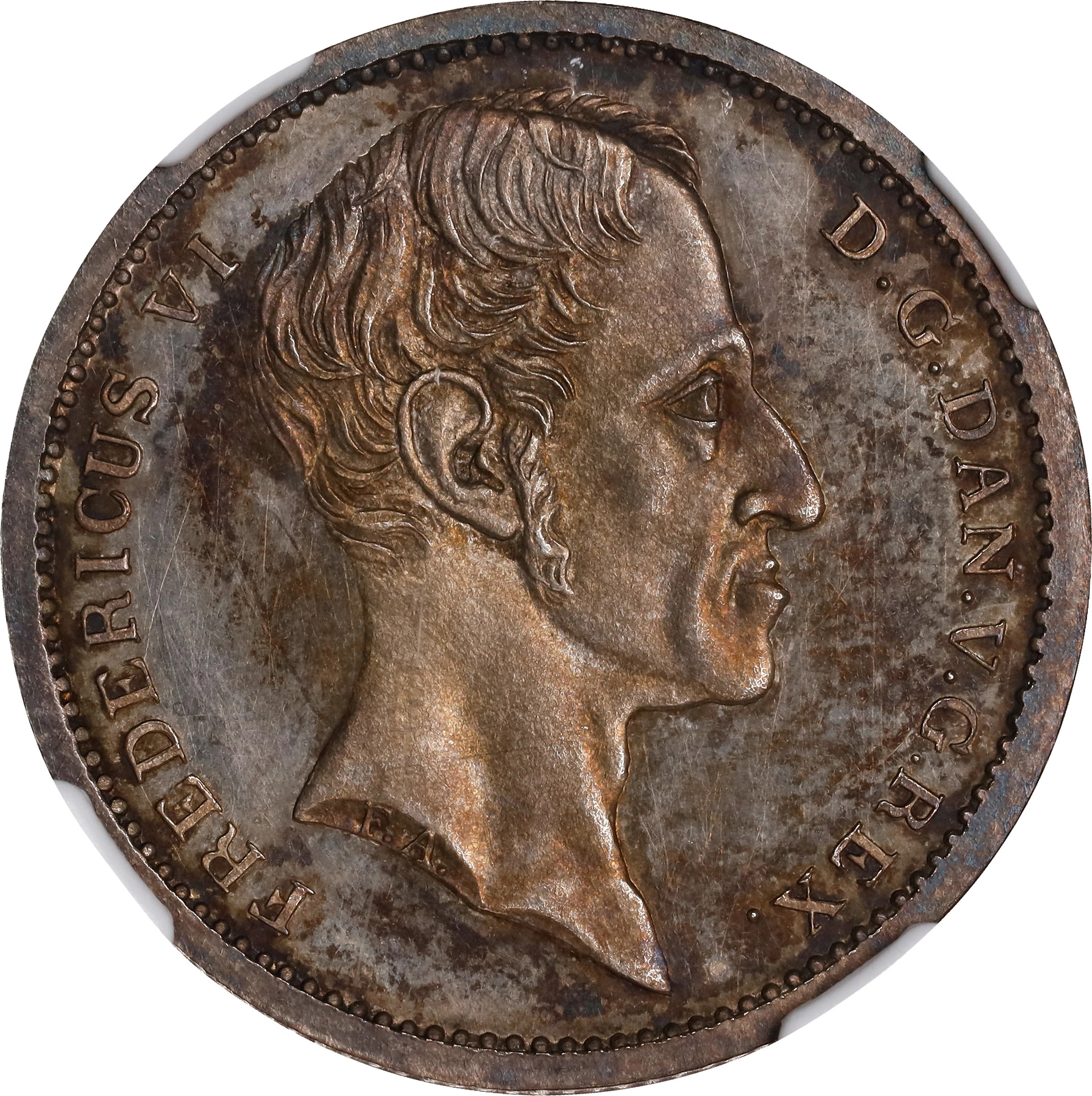 (◊) DENMARK. Silver 1/4 Speciedaler Pattern, 1833. Altona Mint. Frederik
