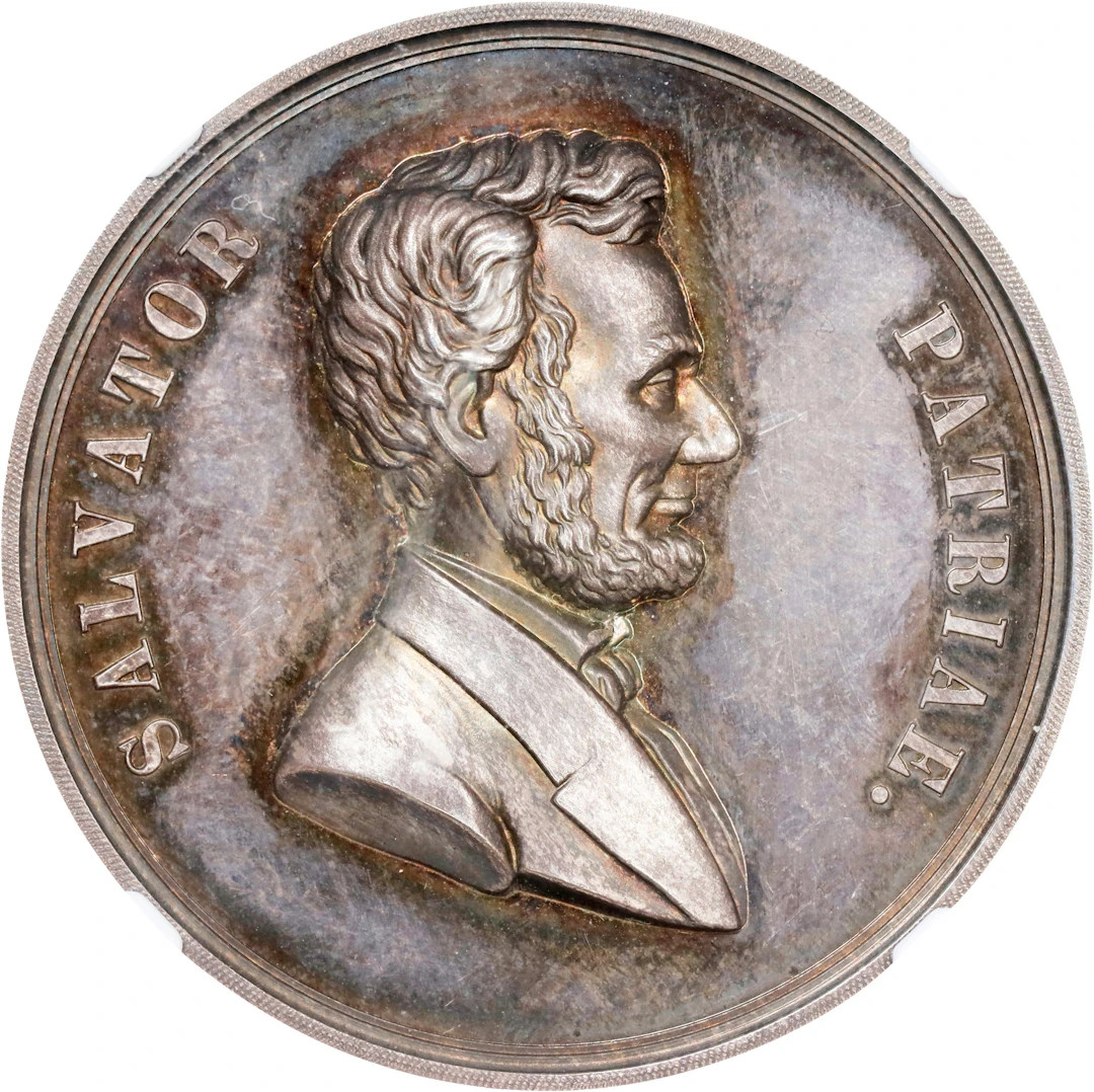 1866 Lincoln Memorial Medal. Reduction by J.S. and A.B. Wyon. Miller-1