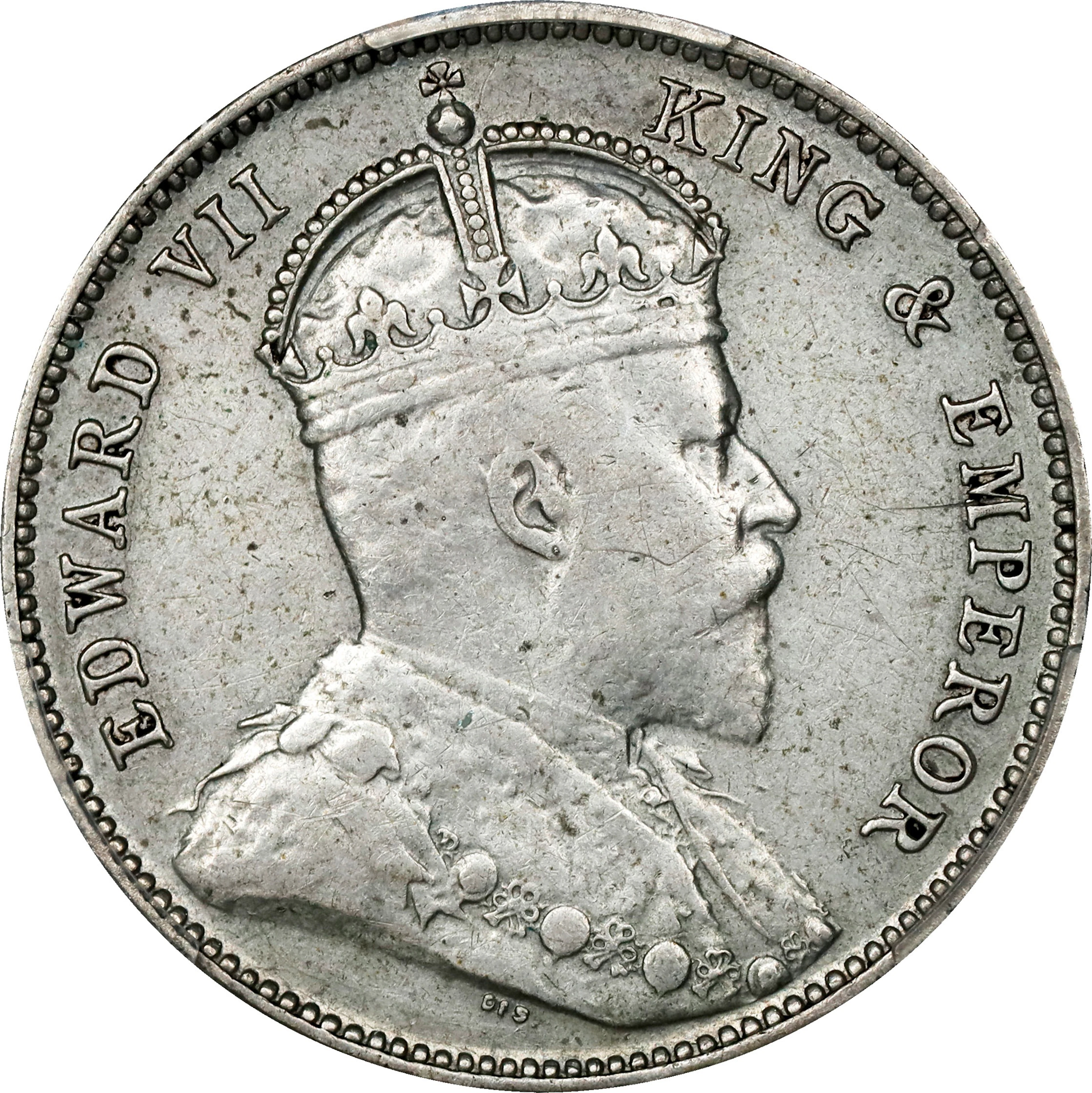 (t) HONG KONG (SAR). 20 Cents, 1905. London Mint. Edward VII. PCGS