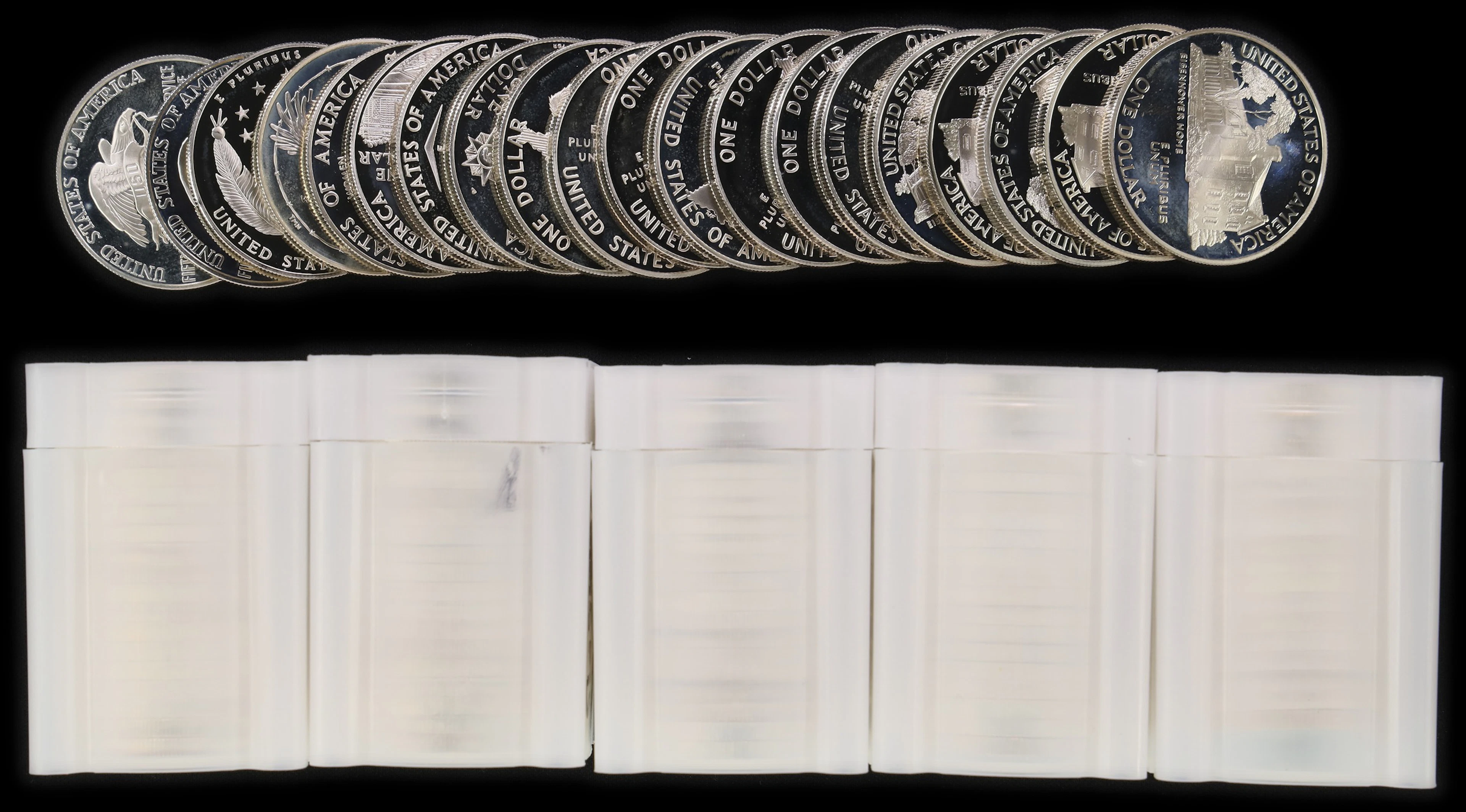 (92.808 oz, 2886.7 g ASW). Lot of (120) Mixed Date U.S. Commemorative