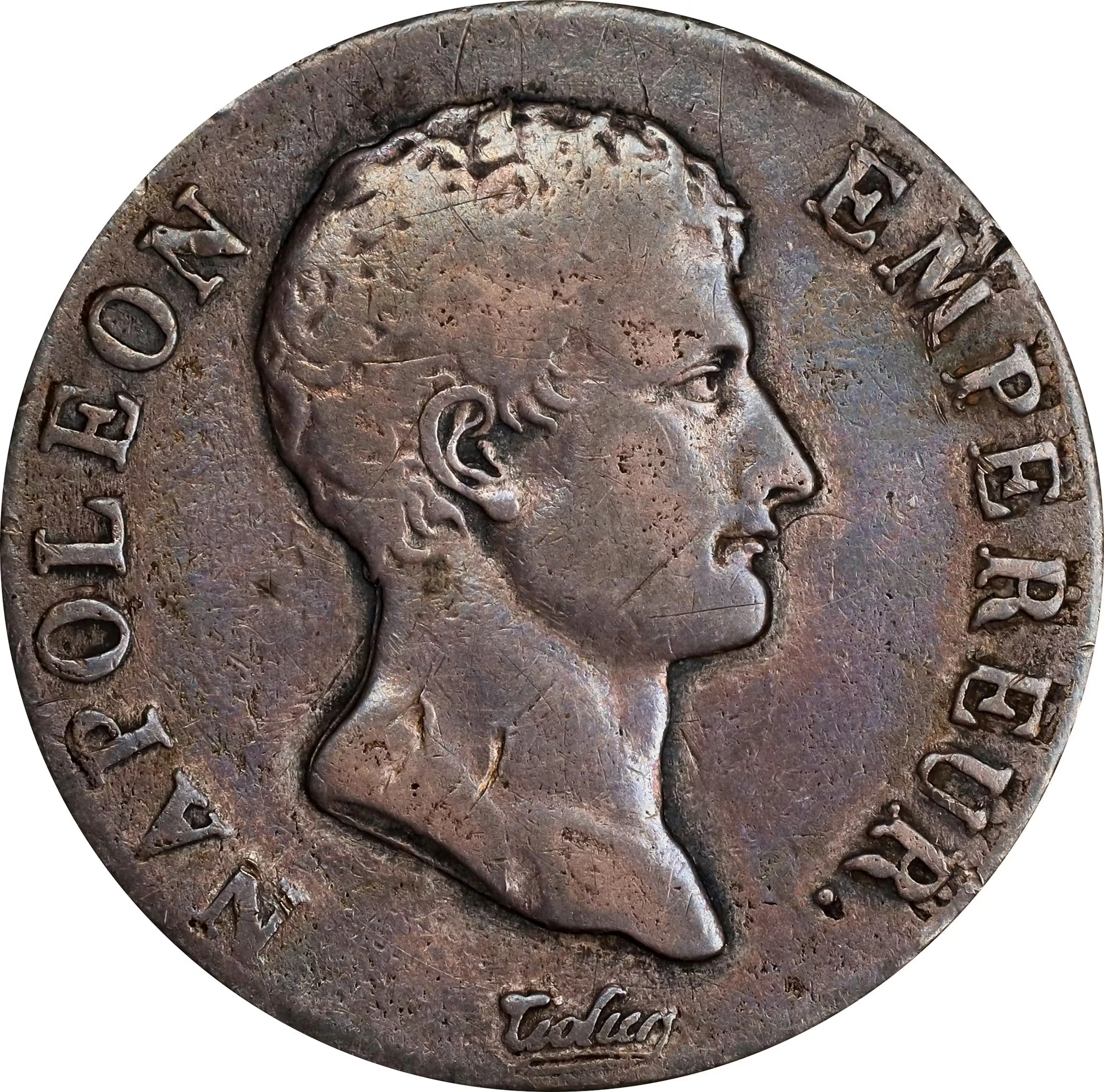 FRANCE. Empire. 2 Francs, 1807-U. Turin Mint. Napoleon I. PCGS Genuine--Cleaned