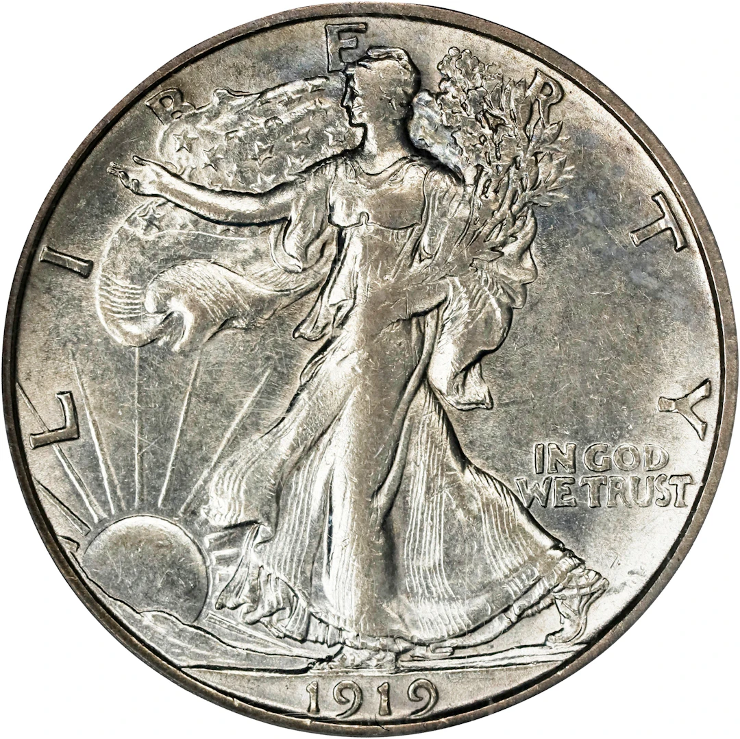 1919-S Walking Liberty Half Dollar. AU-50 (PCGS). OGH Generation 3.1.