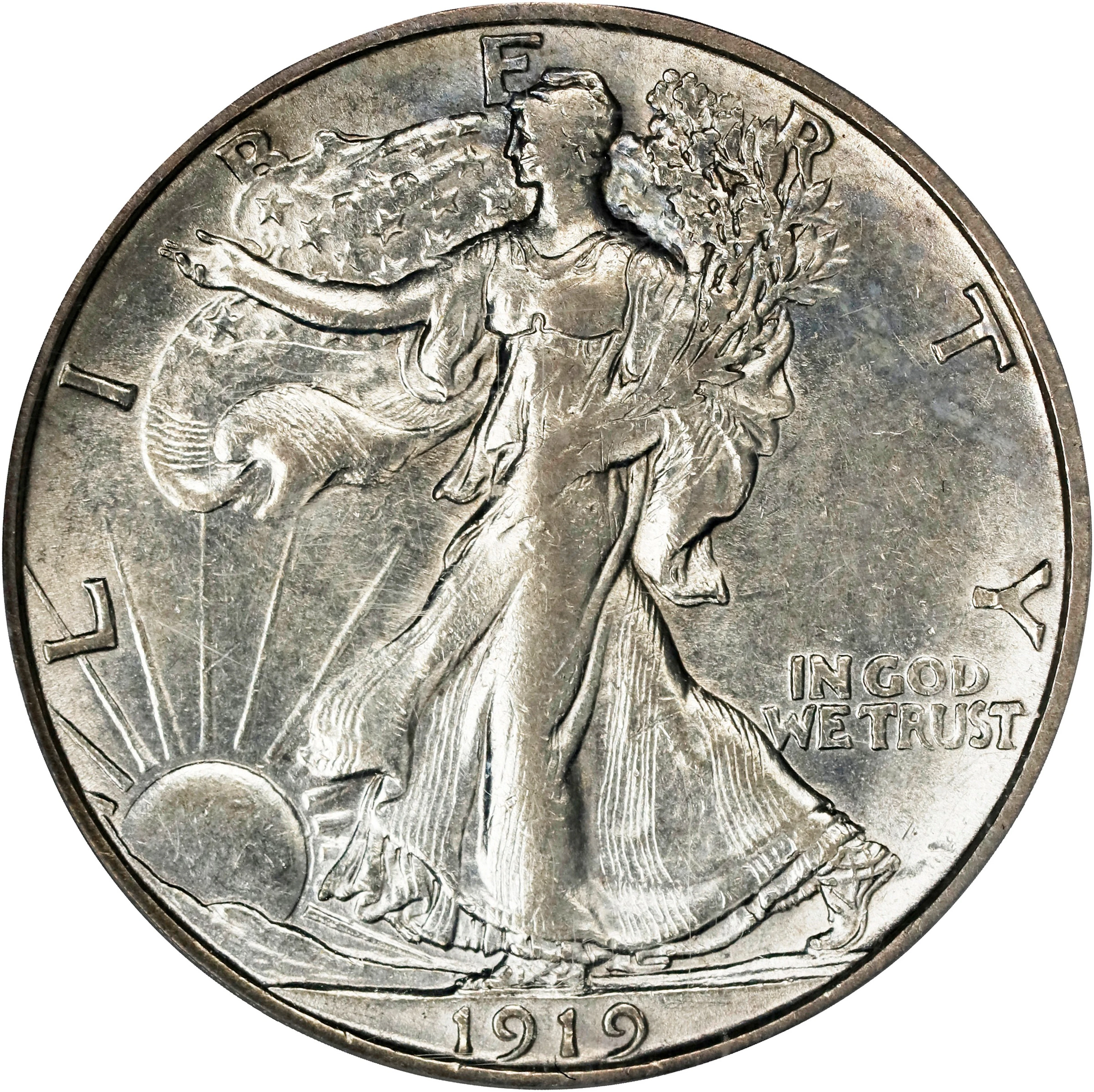 1919-S Walking Liberty Half Dollar. AU-50 (PCGS). OGH Generation 3.1.