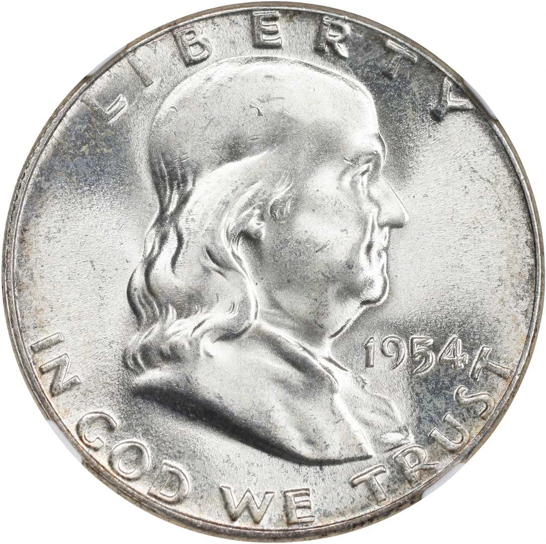 1954 Franklin Half Dollar. MS-66 FBL (NGC).