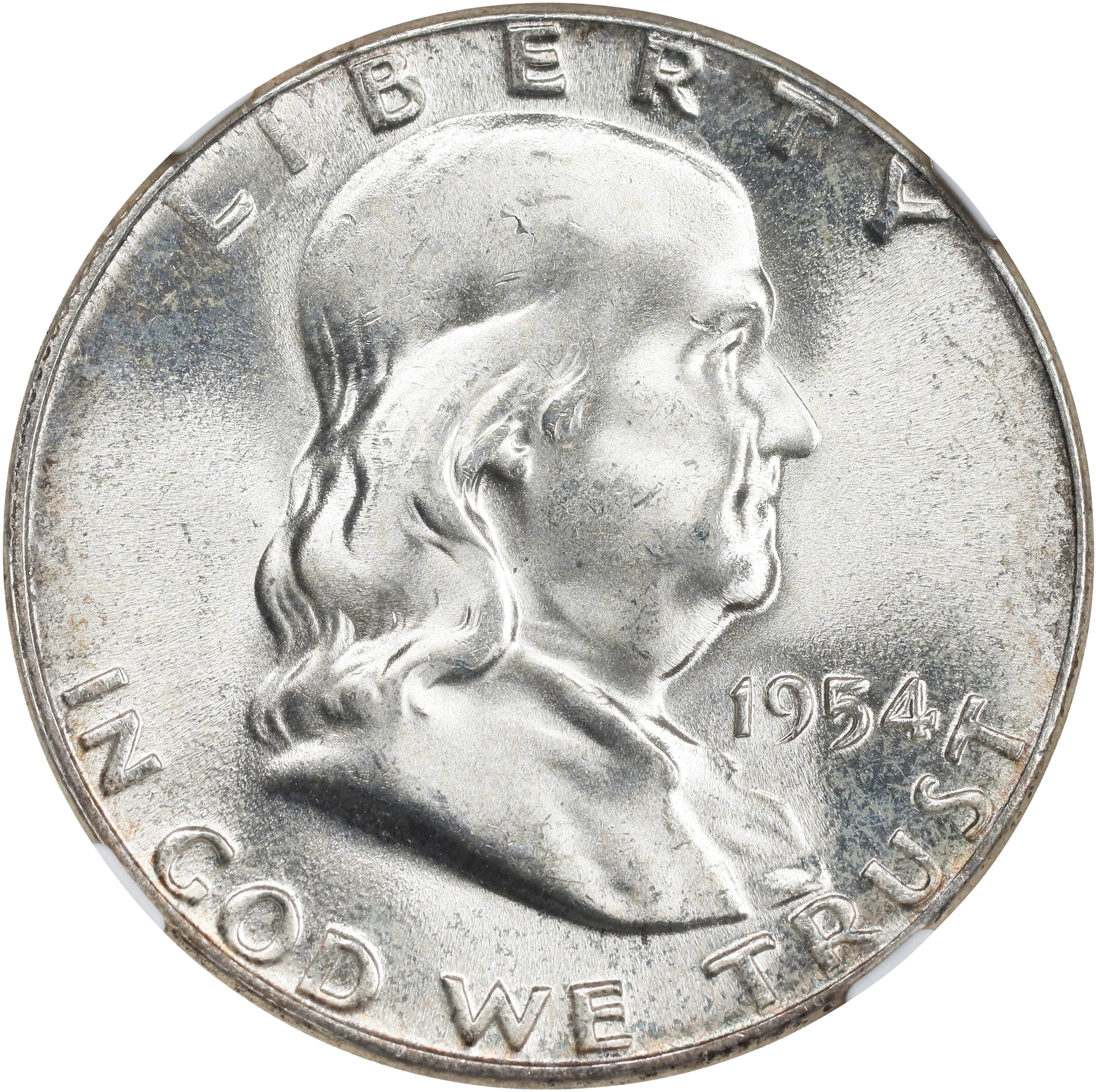 1954 Franklin Half Dollar. MS-66 FBL (NGC).
