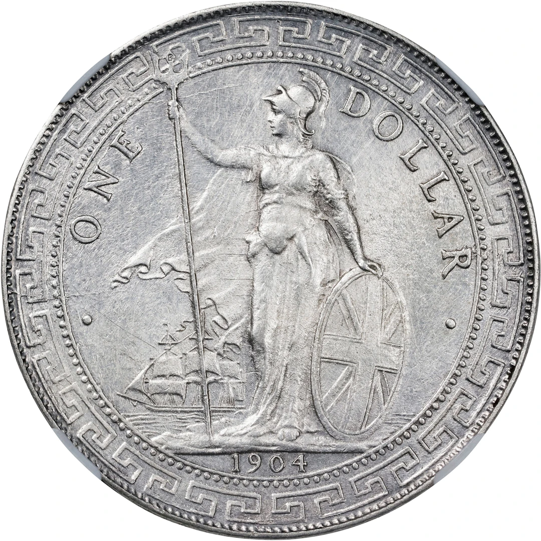 GREAT BRITAIN. Trade Dollar, 1904/3B. Bombay Mint. Edward VII. NGC