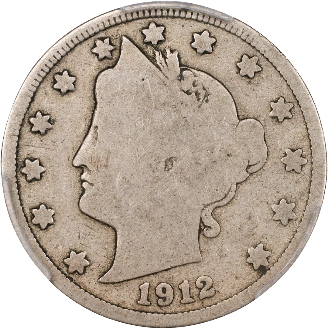1912-S Liberty Head Nickel. Good-4 (PCGS).