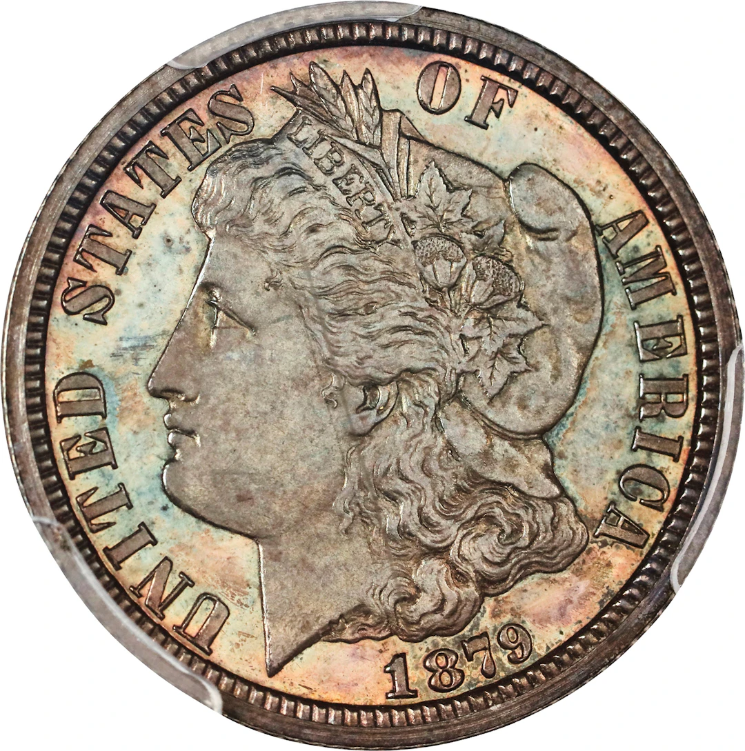 1879 Pattern Morgan Dime. Judd-1588, Pollock-1781. Rarity-6+. Silver.