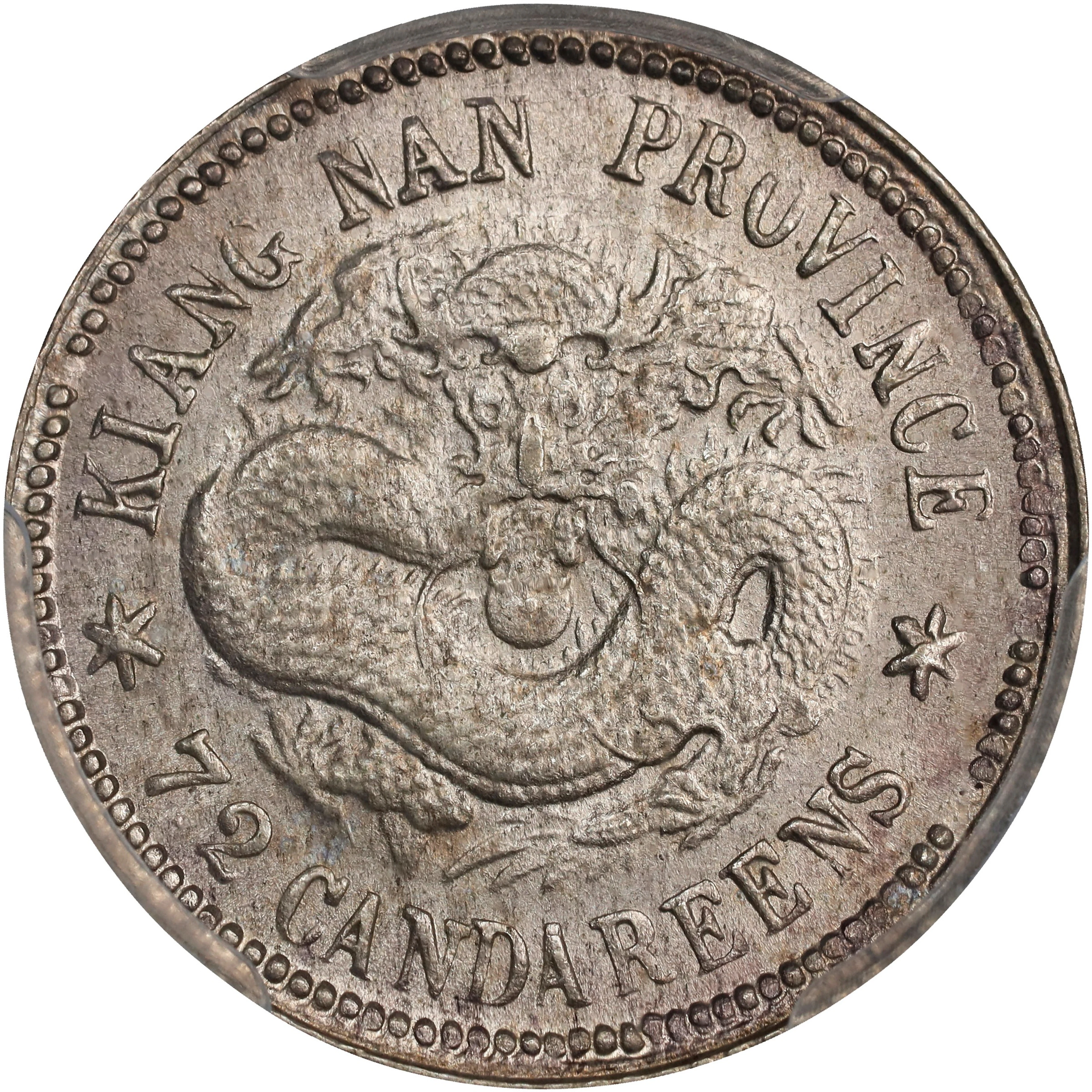 (t) CHINA. Kiangnan. 7.2 Candareens (10 Cents), CD (1898). Nanking