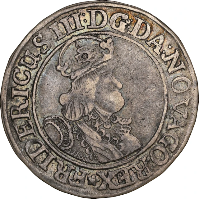 NORWAY. 1/4 Speciedaler, 1654. Christiania Mint. Frederik III. NGC VF-30.