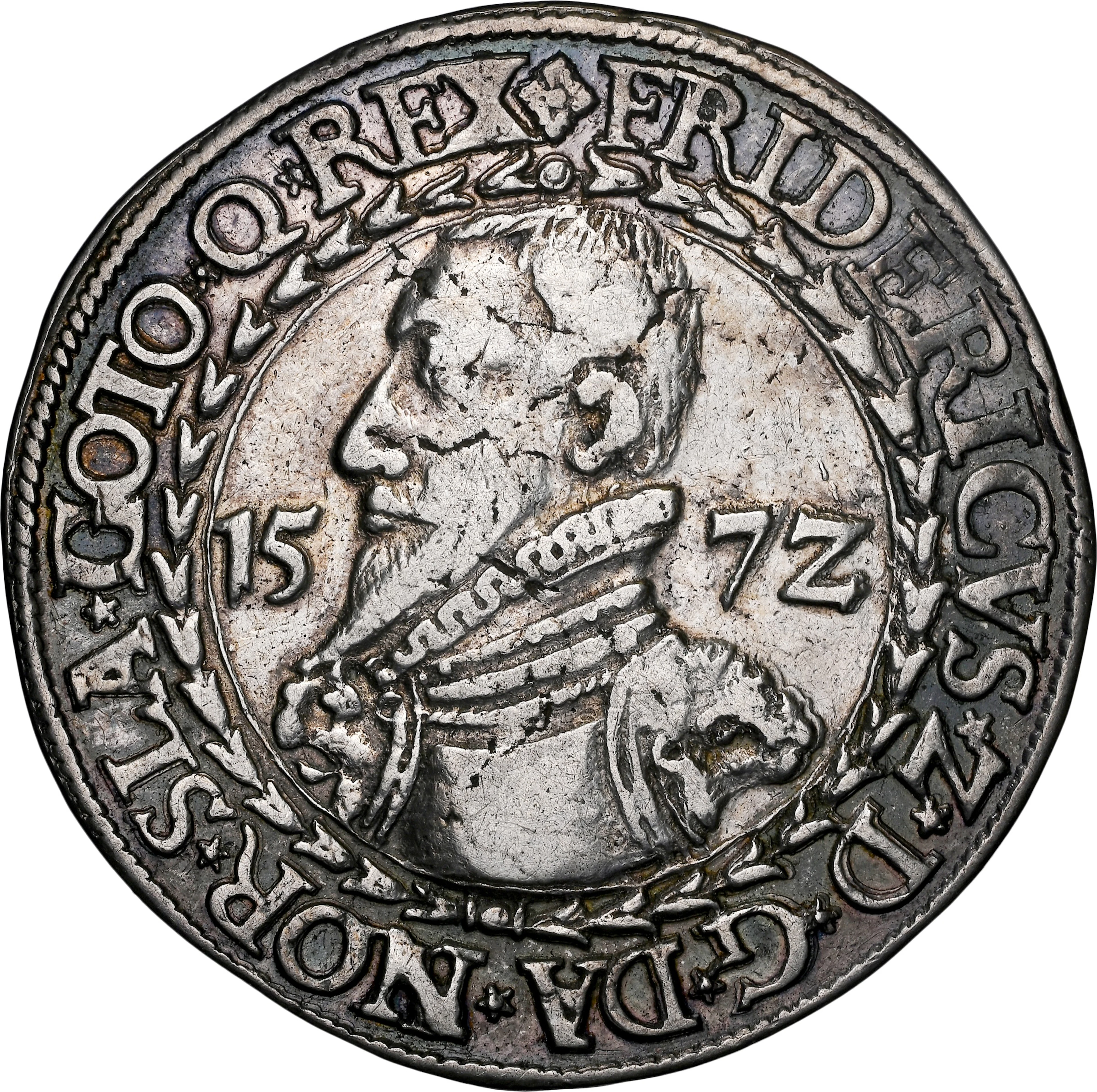 DENMARK. Speciedaler, 1572. Copenhagen Mint. Frederik II. NGC VF-35.
