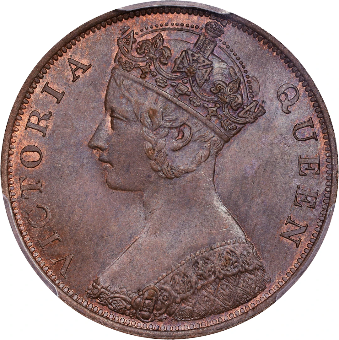 (t) HONG KONG (SAR). Cent, 1865. London Mint. Victoria. PCGS MS-65 Brown.