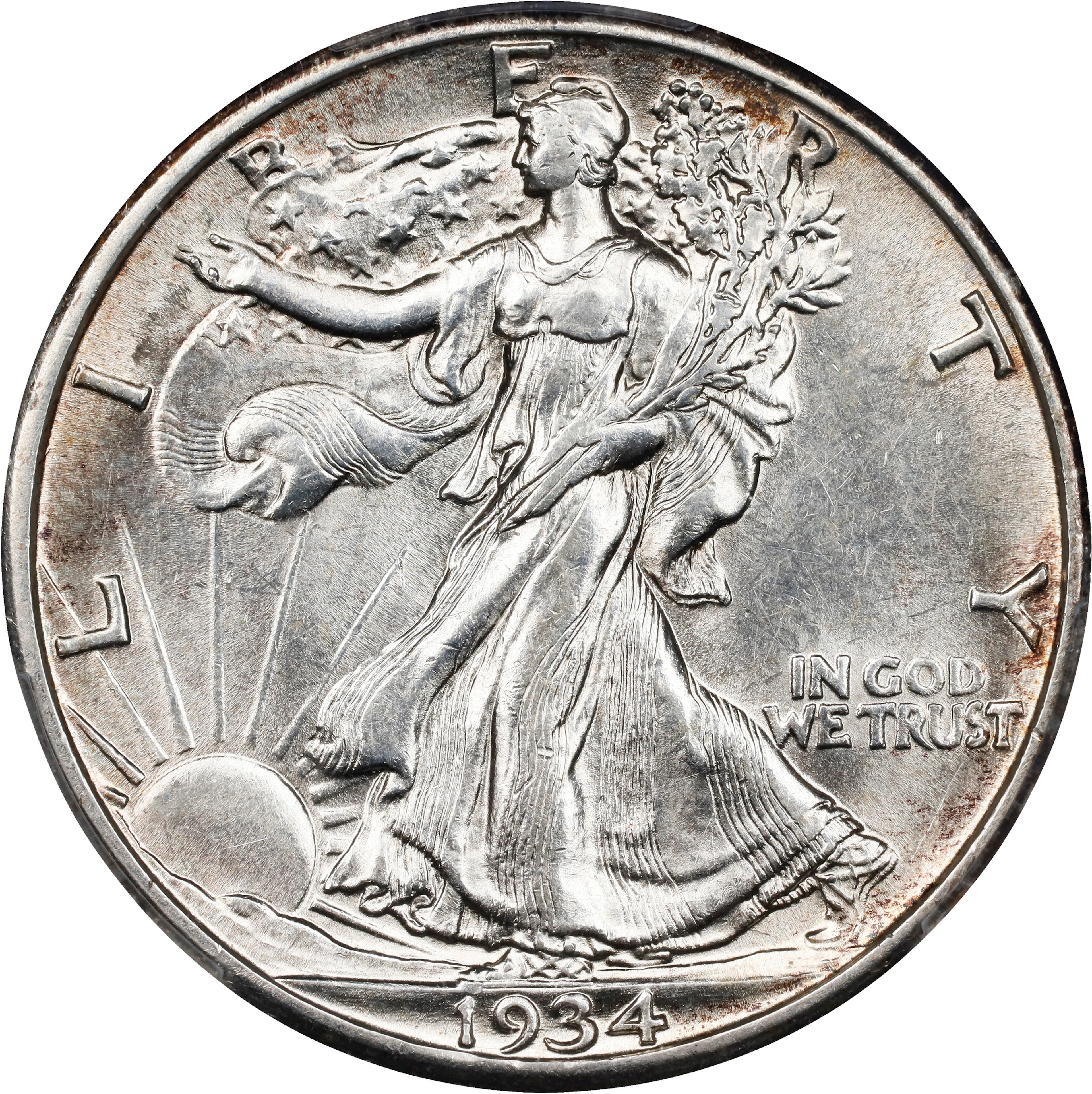 1934-S Walking Liberty Half Dollar. MS-62 (PCGS).